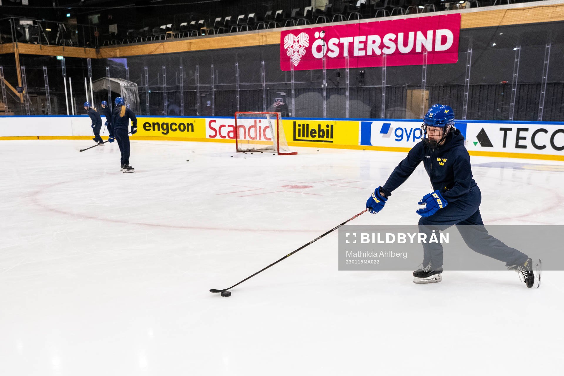 Stina Andersson of Sweden at a practice session