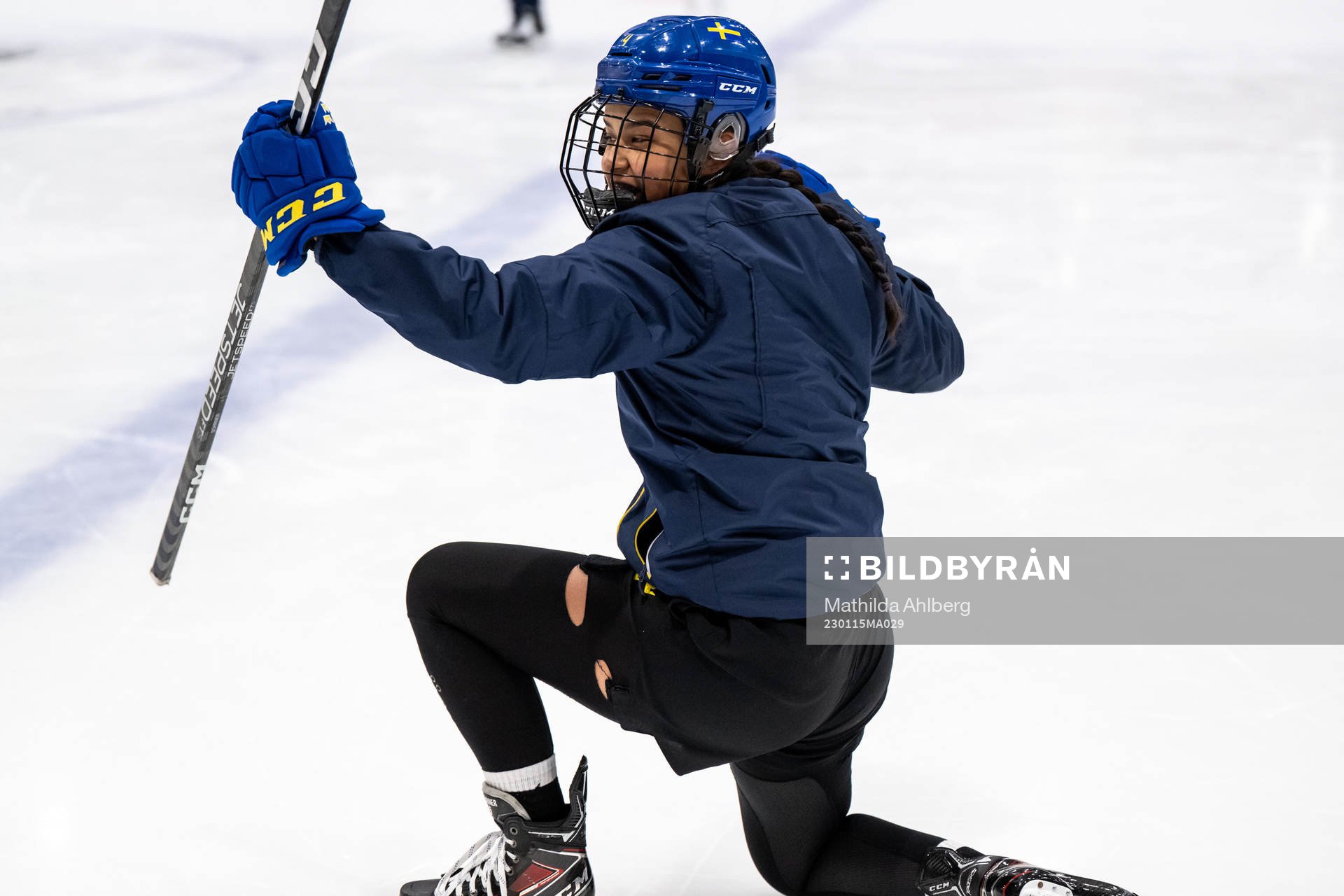 Olivia Sohrner of Sweden at a practice session