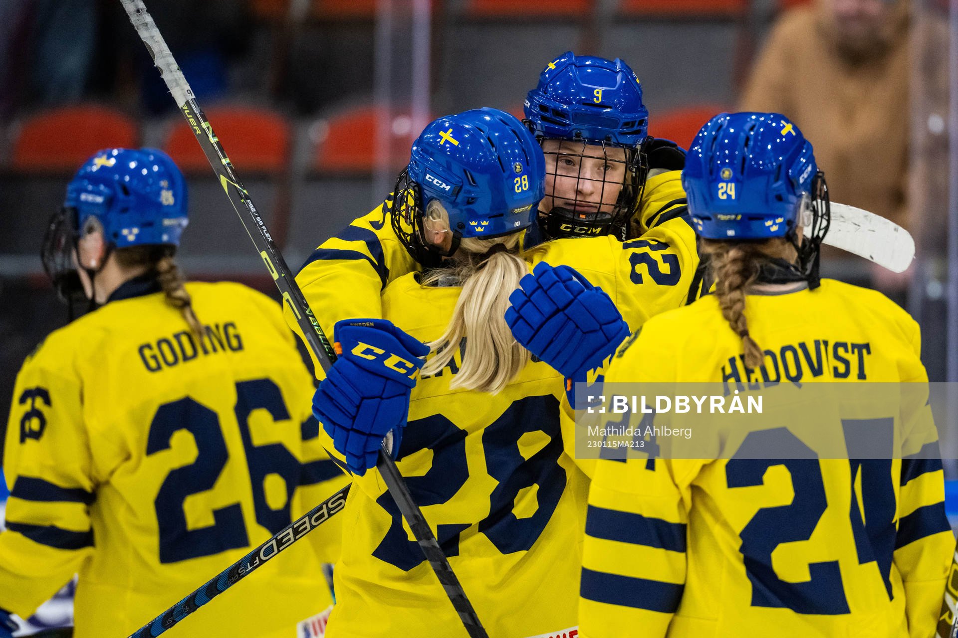 Mira Markström of Sweden looks dejected