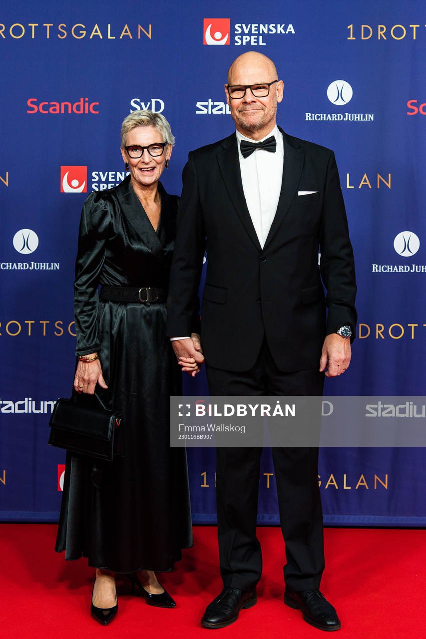 Thomas Rundqvist, ishockey, med sin fru Karin