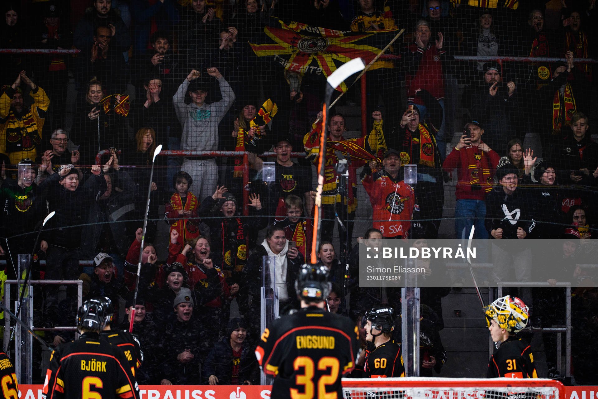 Luleås supportrar jublar