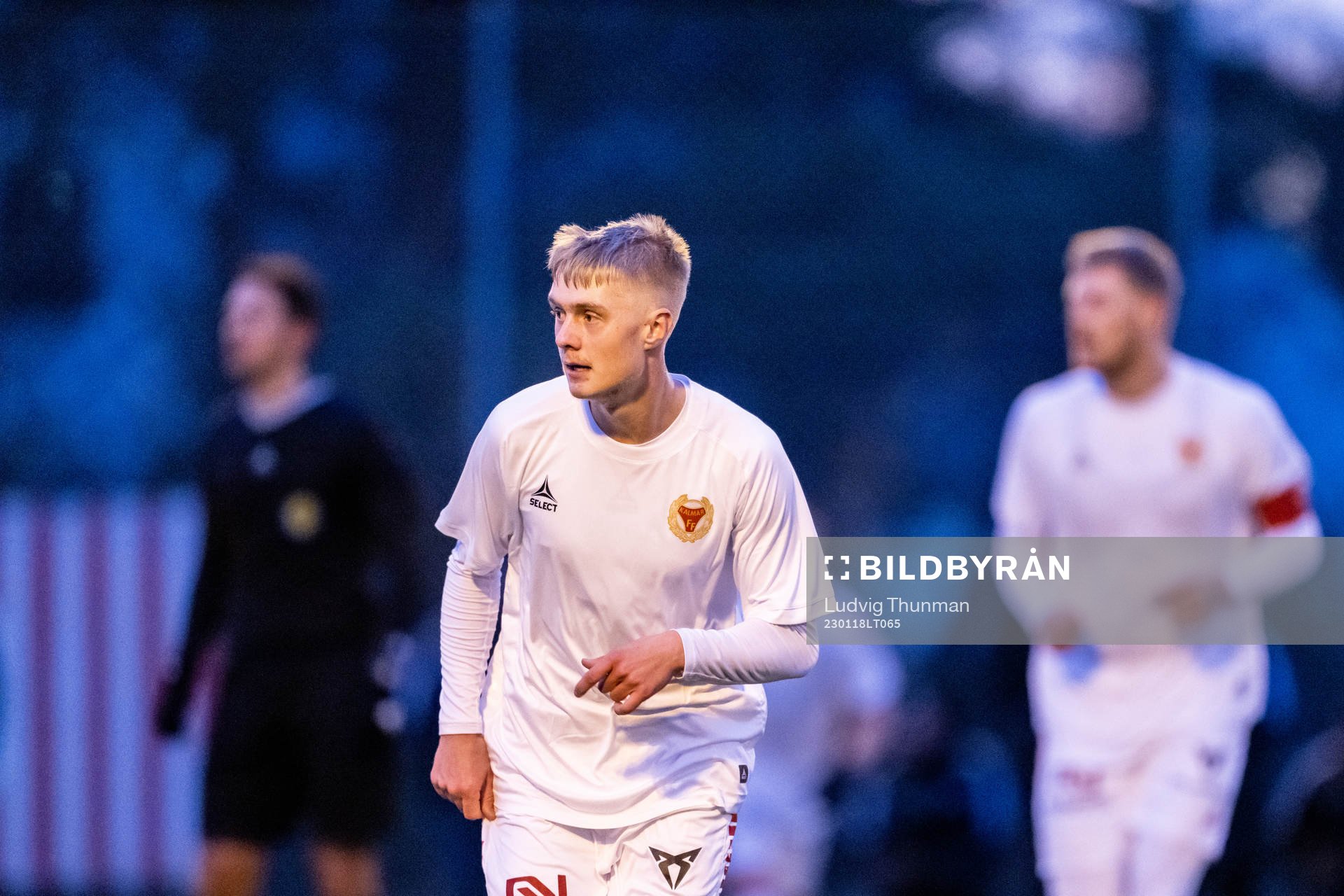 Kalmars Rony Jansson under fotboll i träningsmatchen mellan Kalmar och Lyngby den 18 januari 2023 i Höllviken. 