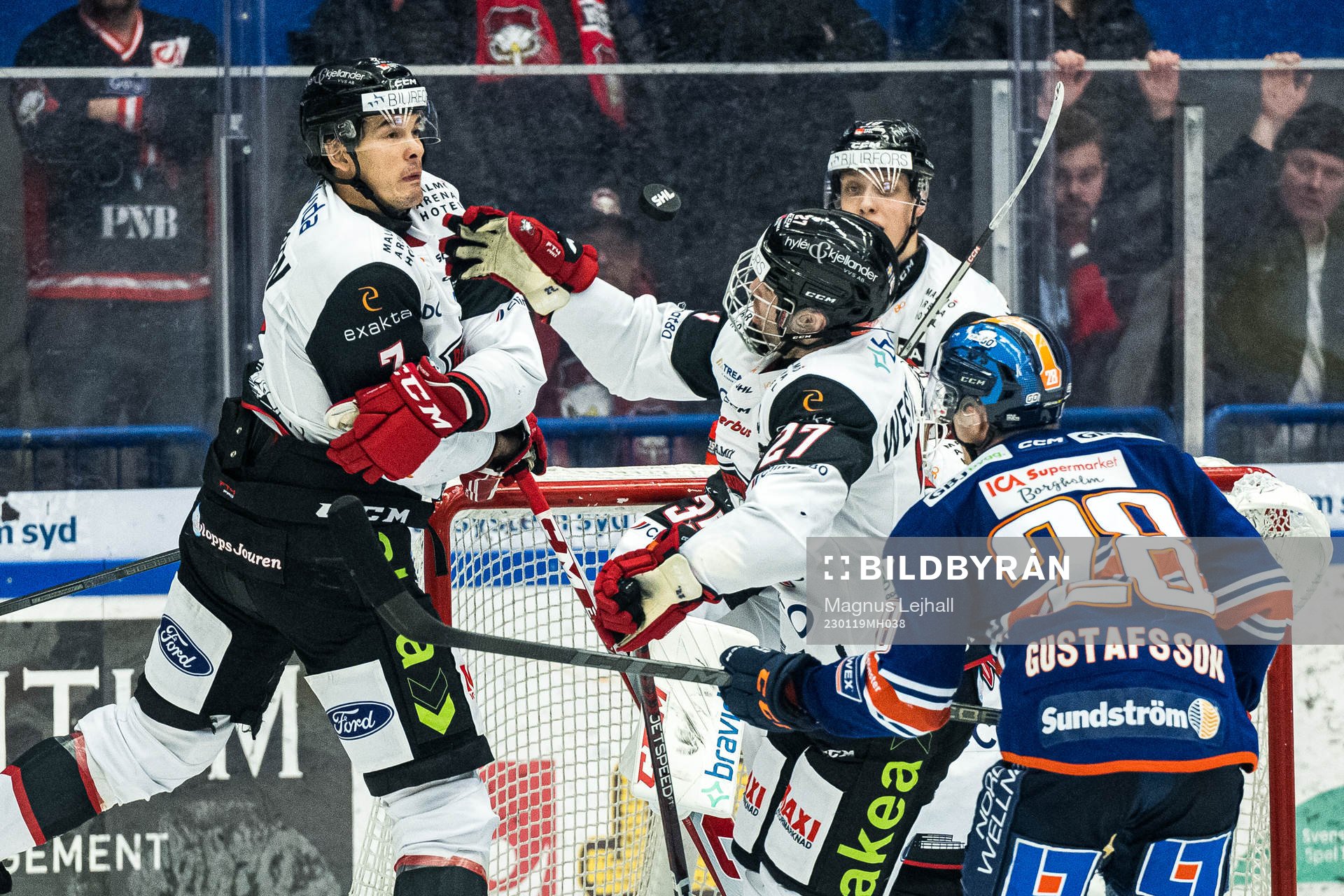 Malmö Redhawks Oliver Lauridsen, Ponthus Westerholm och