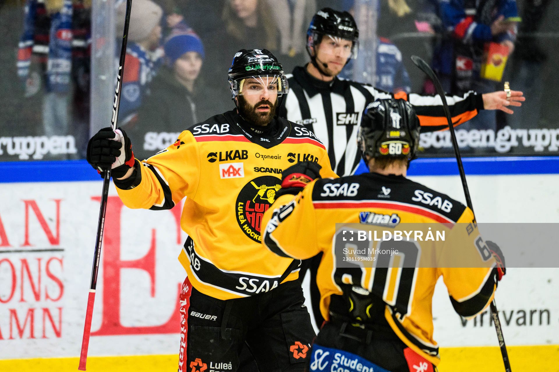 Luleås Linus Fröberg jublar