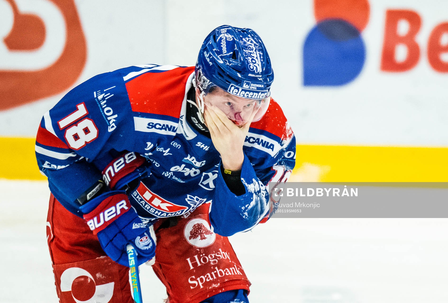 Oskarshamns Niclas Burström blöder