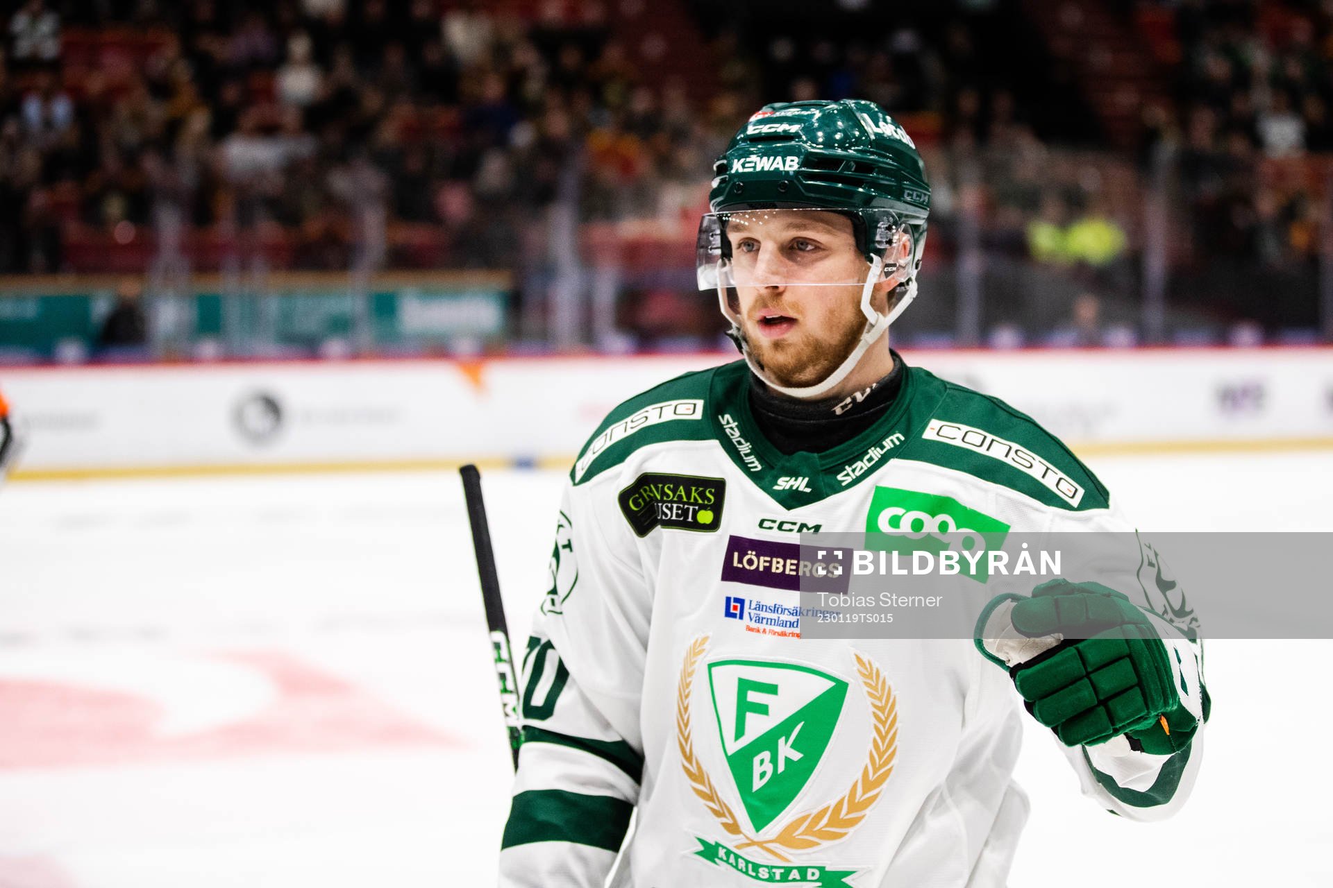 Färjestads Marcus Westfält jublar