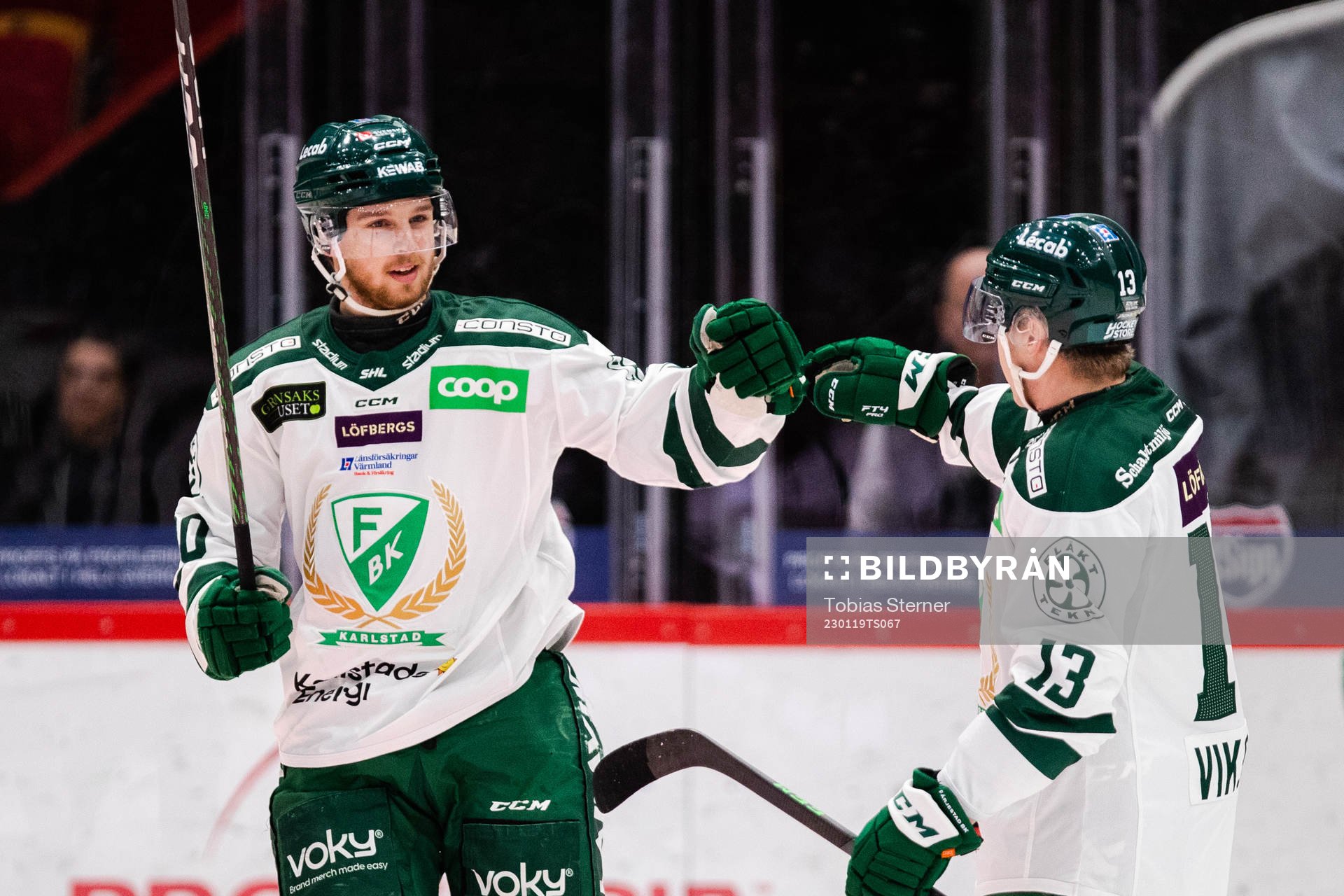 Färjestads Marcus Westfält jublar