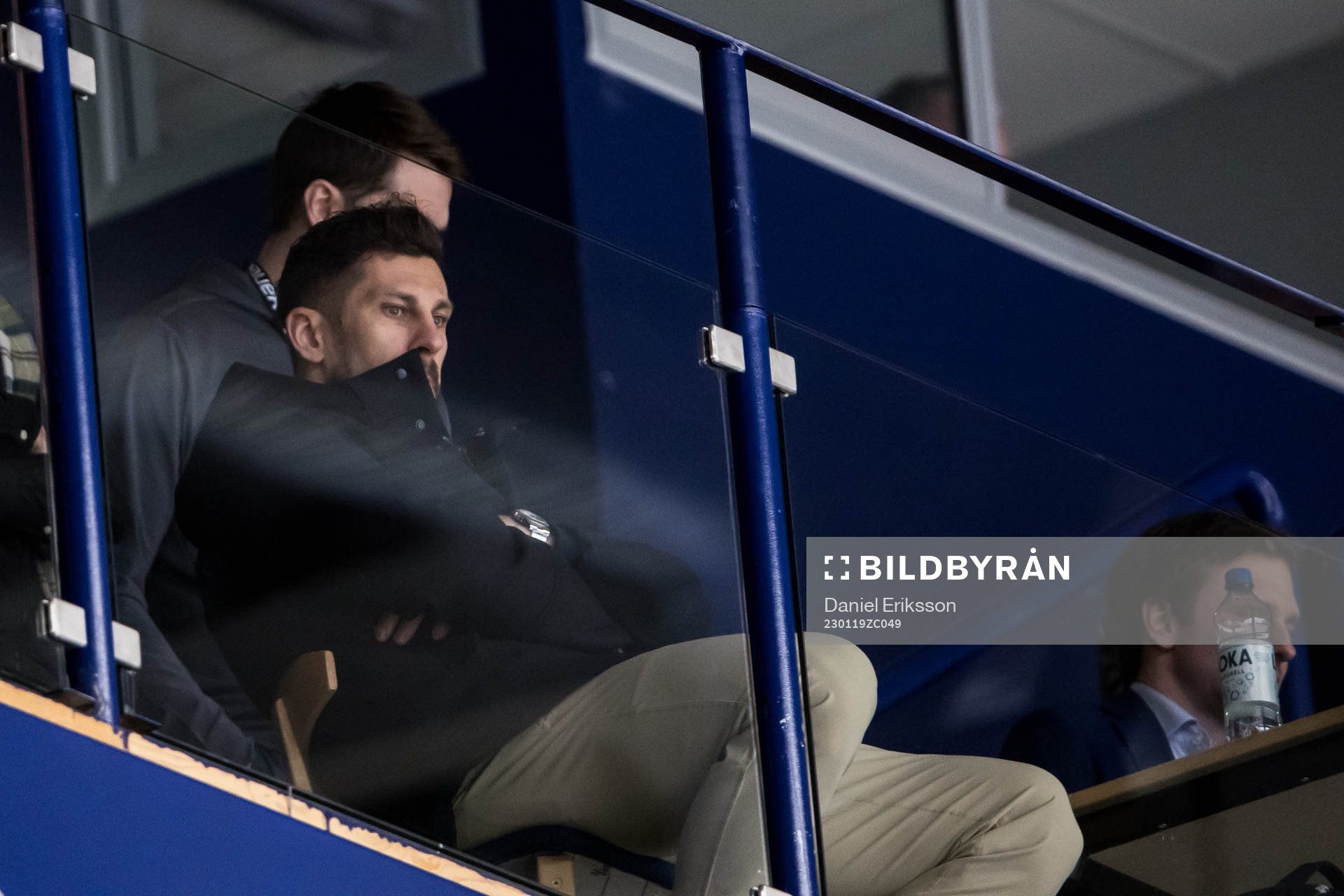 Leksands Marek Hrivik på läktaren