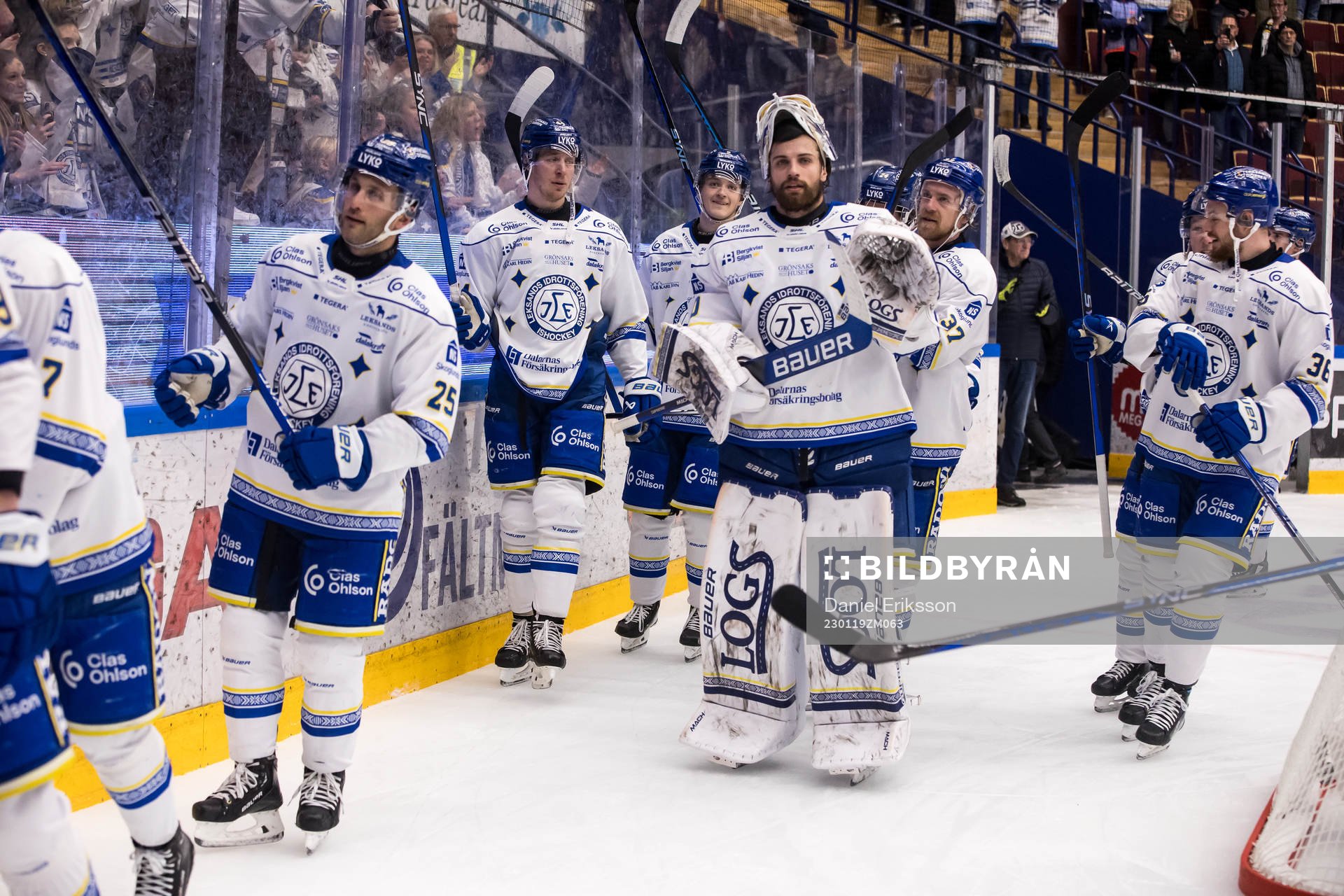 Leksands spelarna jublar