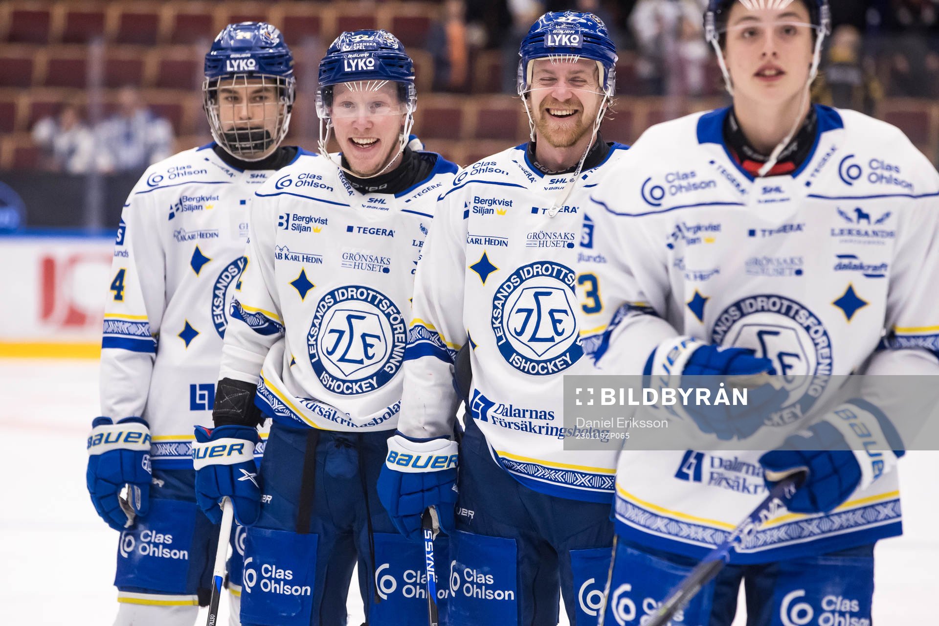 Leksands Kalle Östman och Anton Lindholm jubel