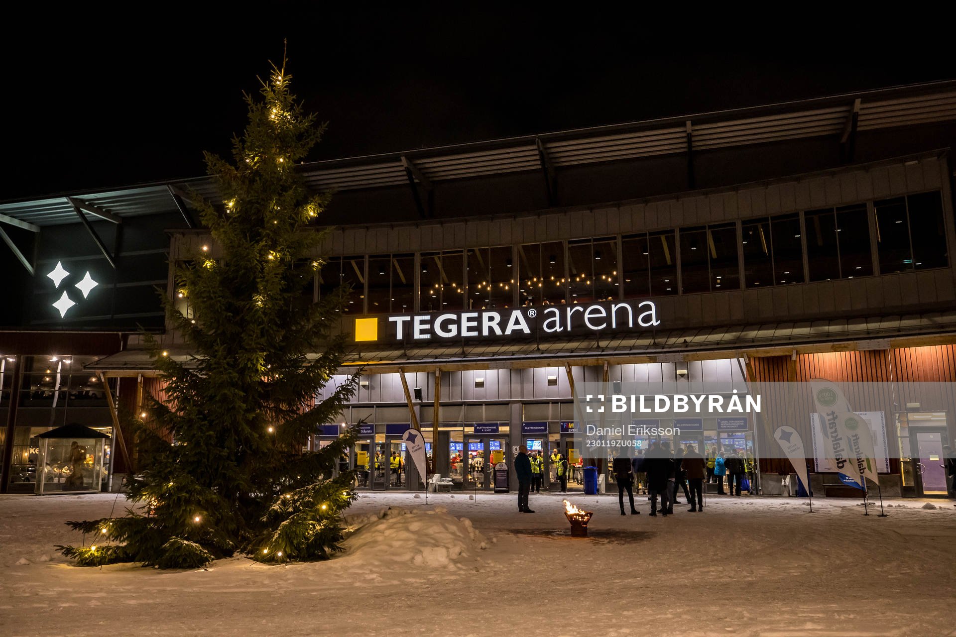 Tegera Arena innan ishockeymatchen i SHL mellan Leksand och