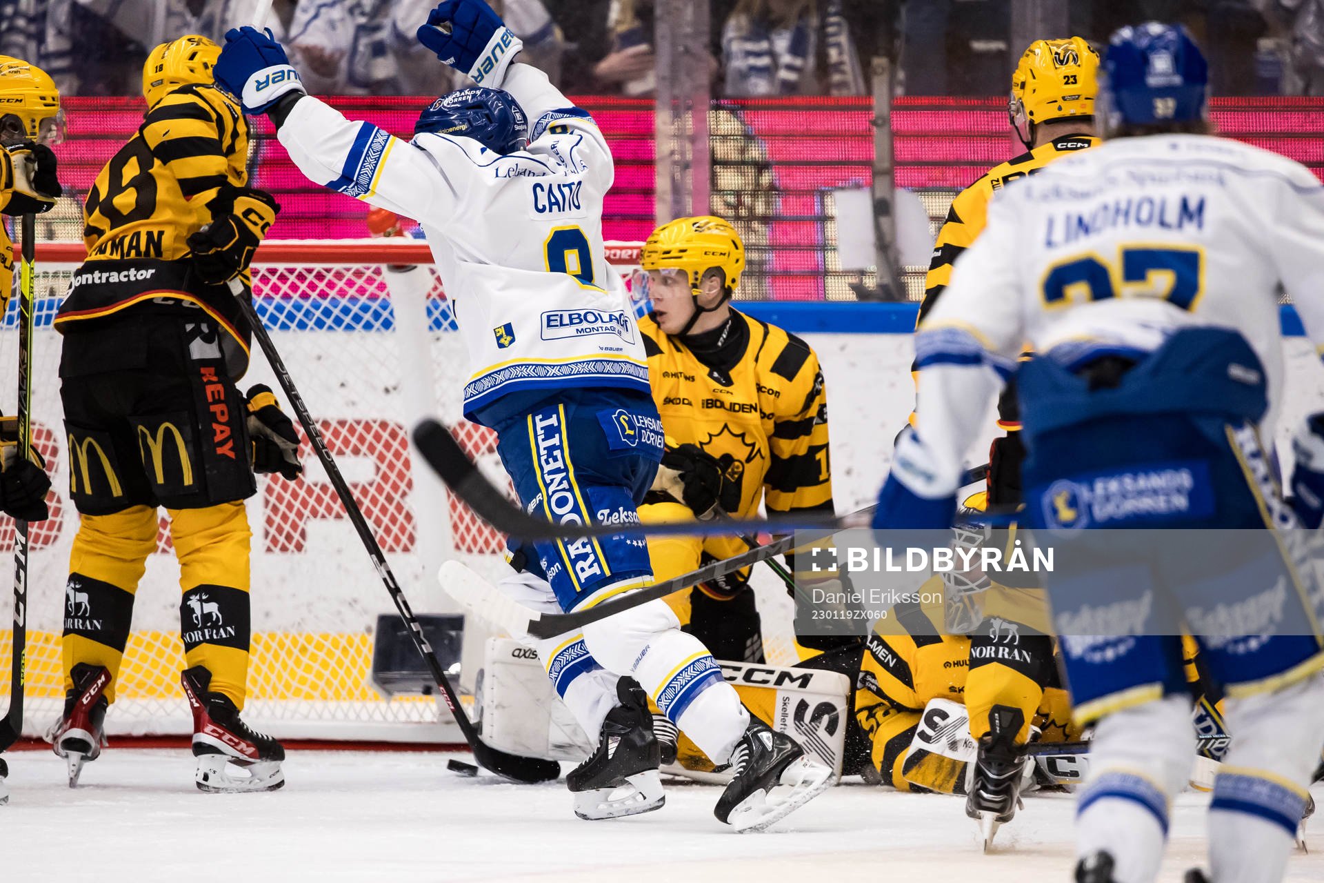 Leksands Matt Caito jubel