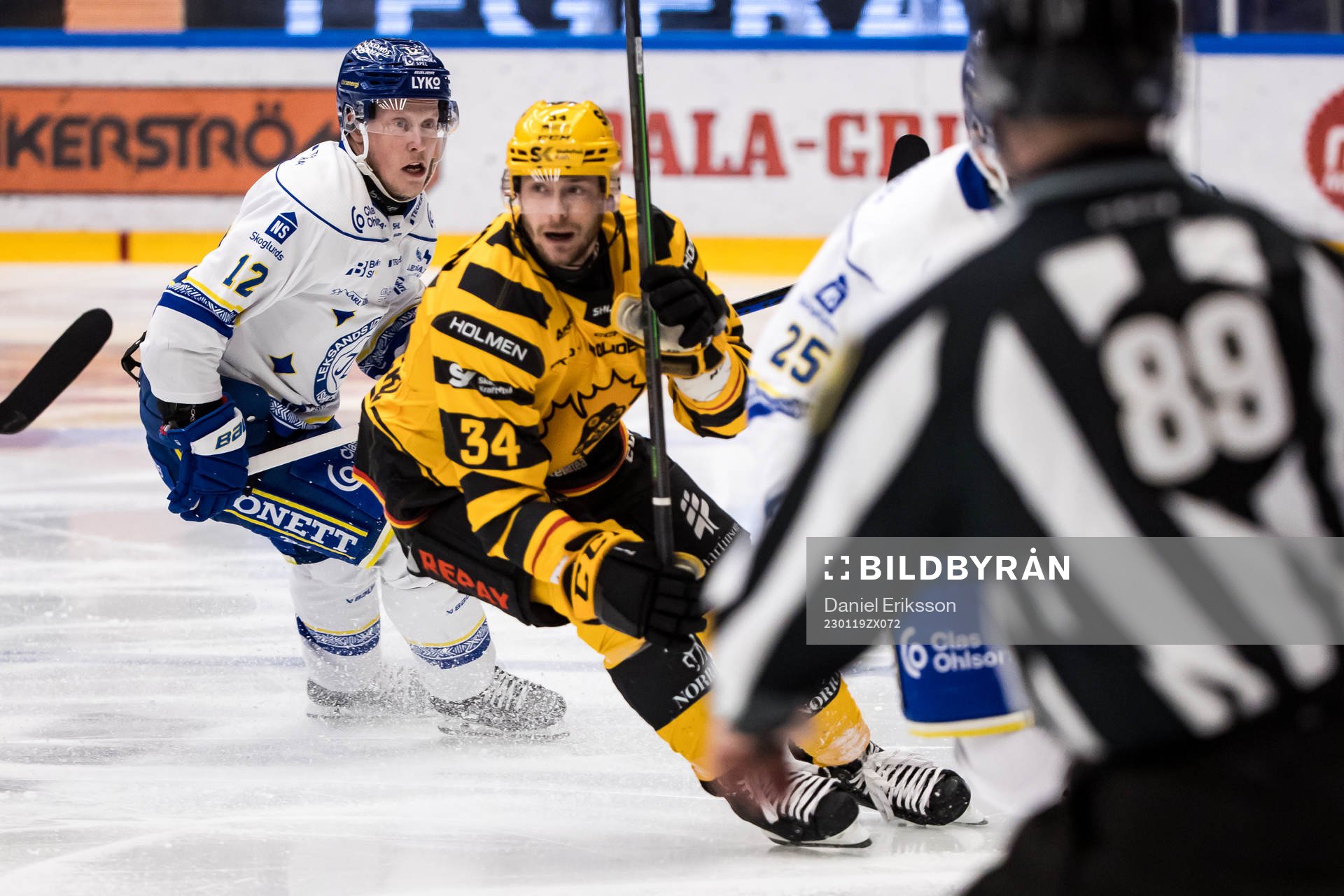 Leksands Kalle Östman och Skellefteås Tom Kühnhackl