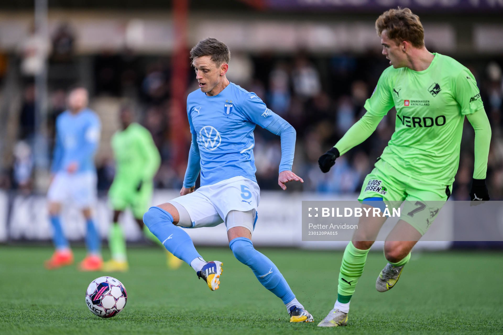 Malmö FFs Søren Rieks och Randers Mikkel Kallesöe