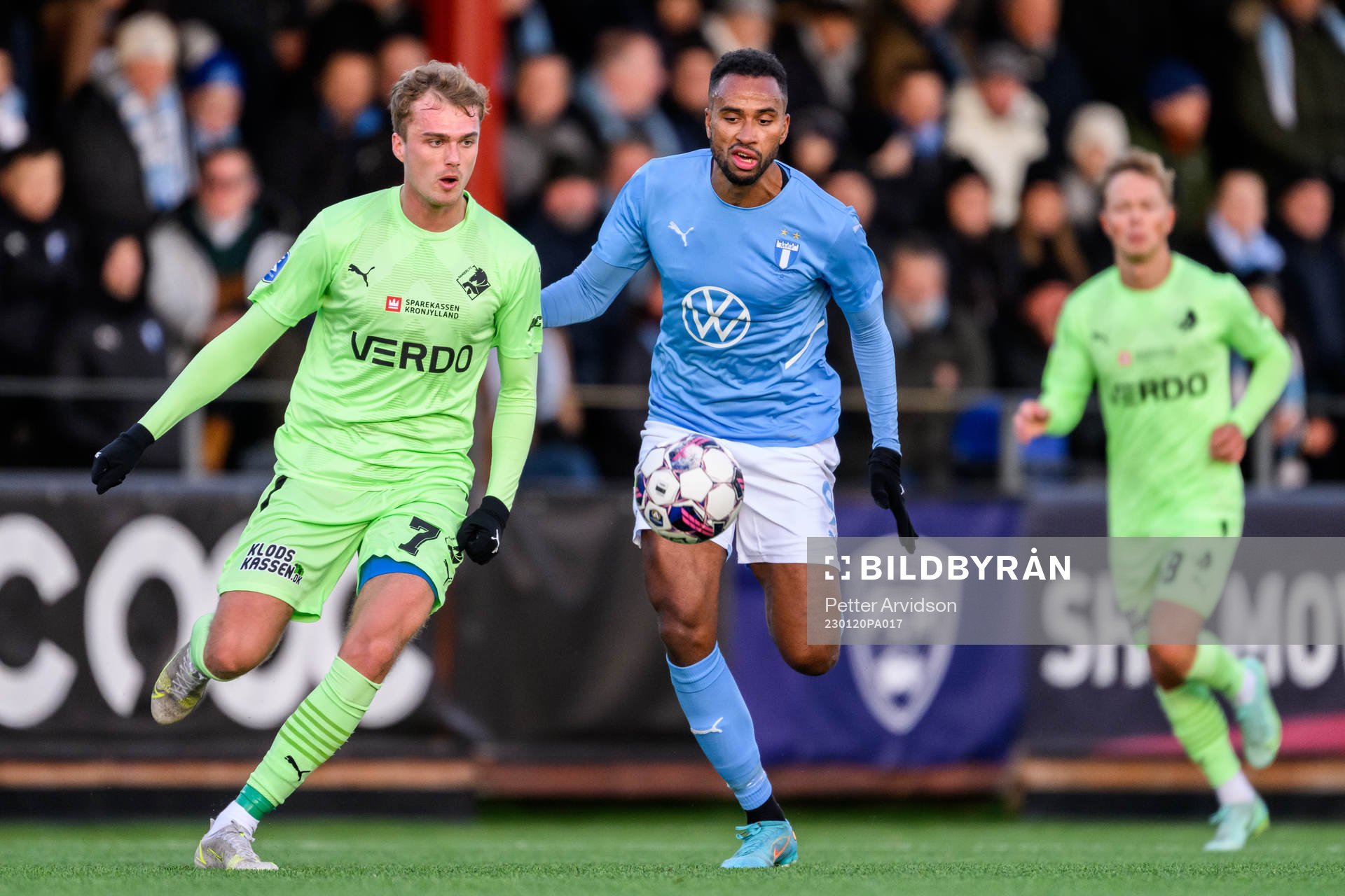 Randers Mikkel Kallesöe och Malmö FFs Isaac Kiese Thelin