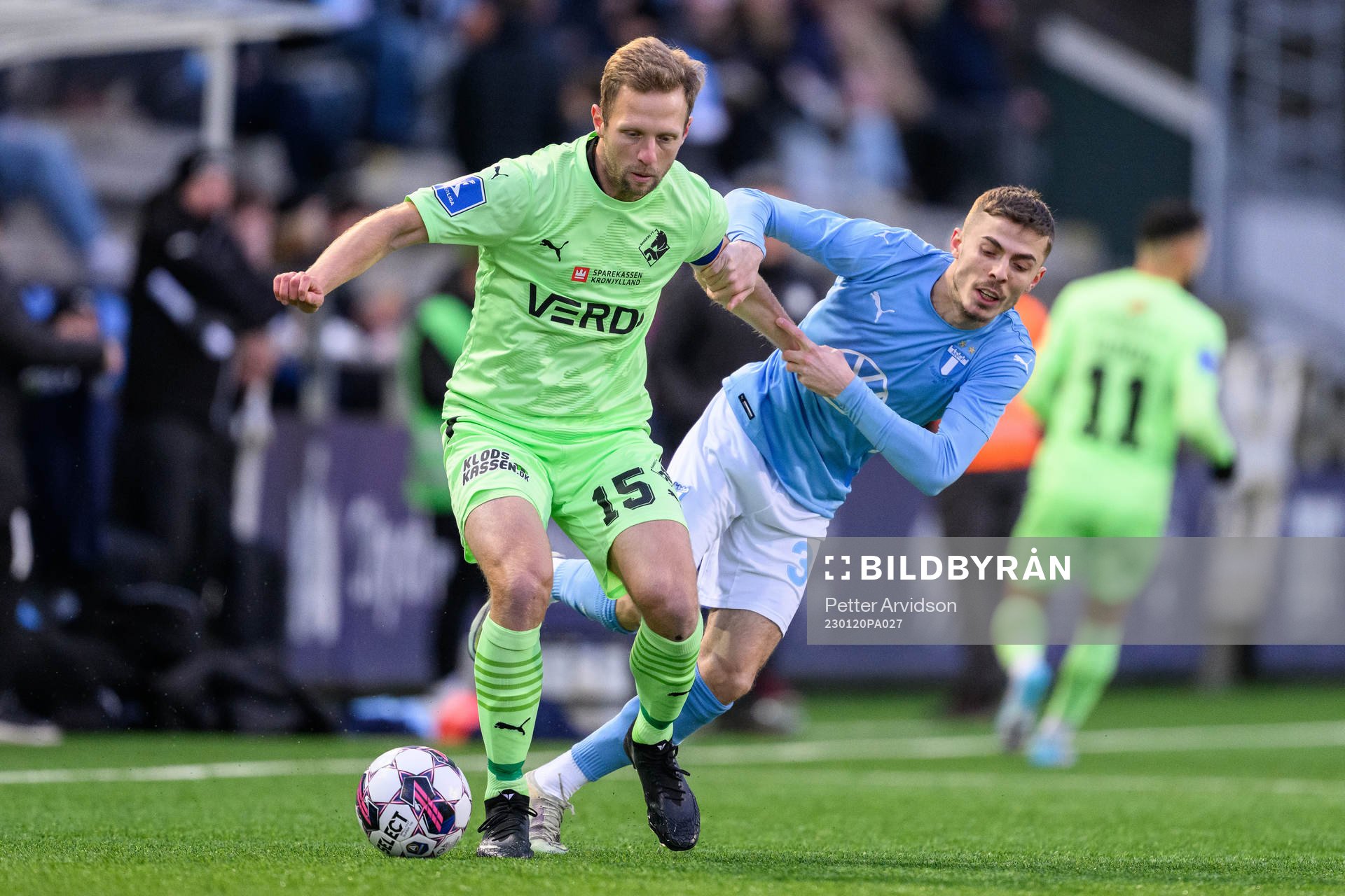 Randers Björn Kopplin och Malmö FFs Patriot Sejdiu