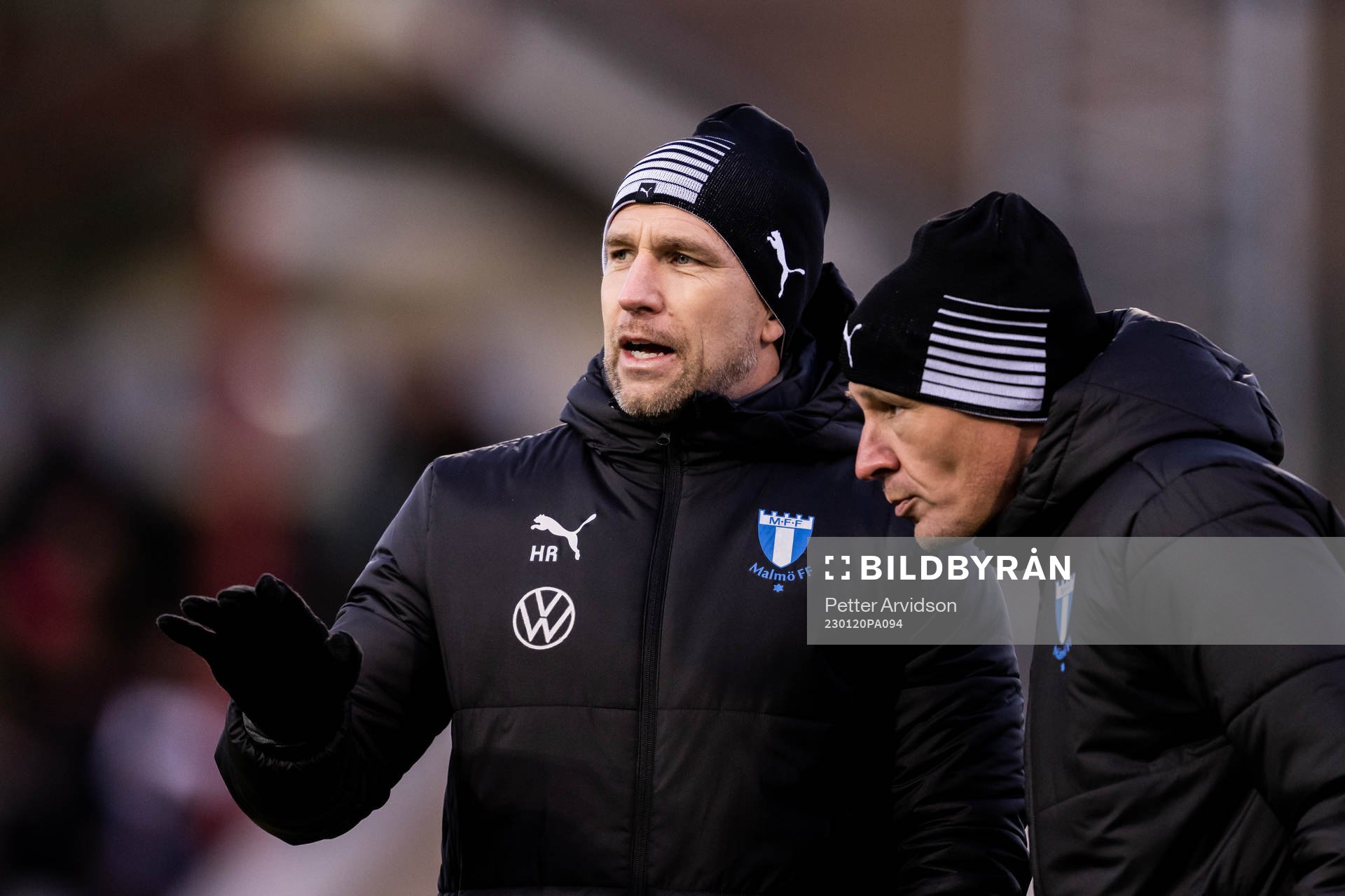Malmö FFs tränare Henrik Rydström och assisterande