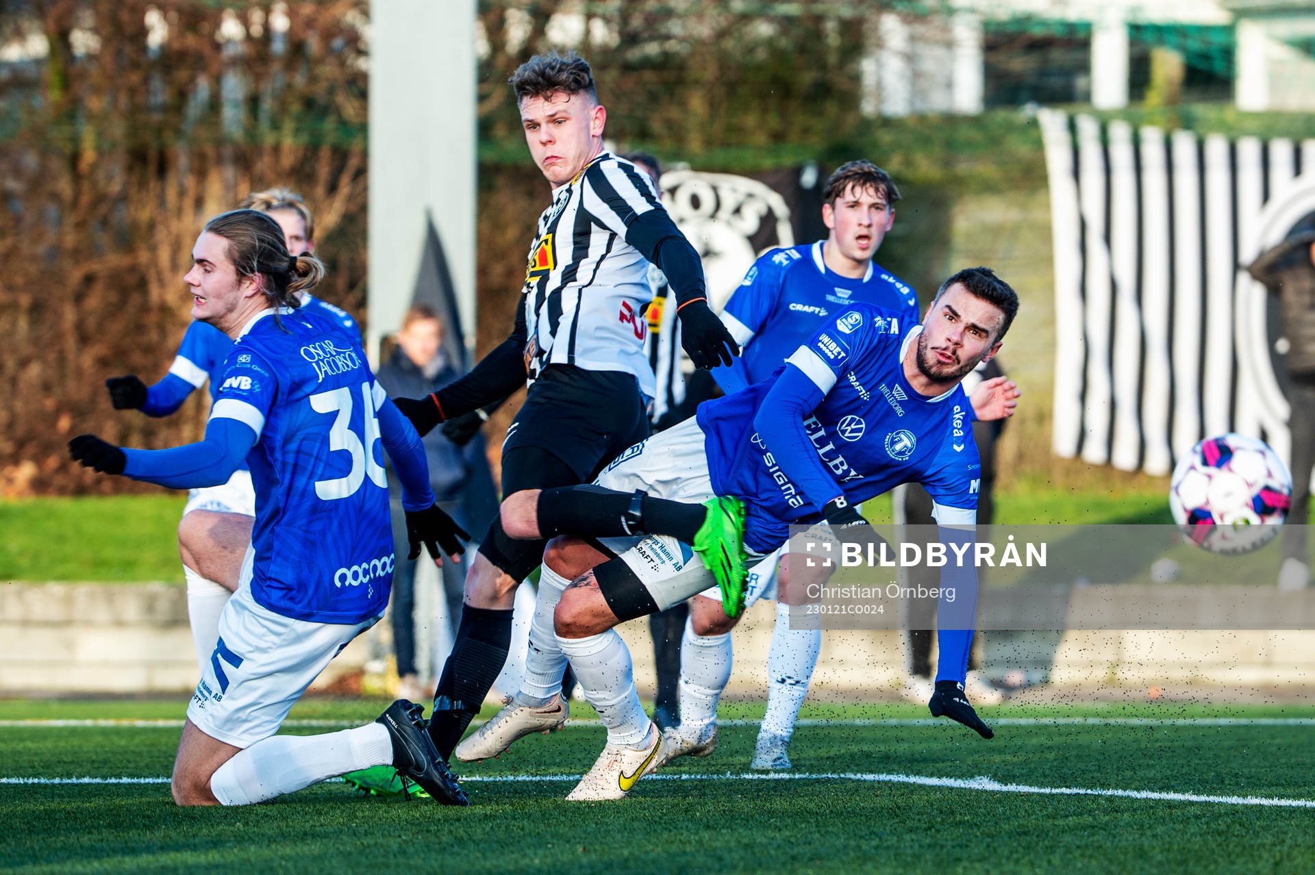 Landskronas Lukas Sunesson mot Trelleborgs Noah Cavander