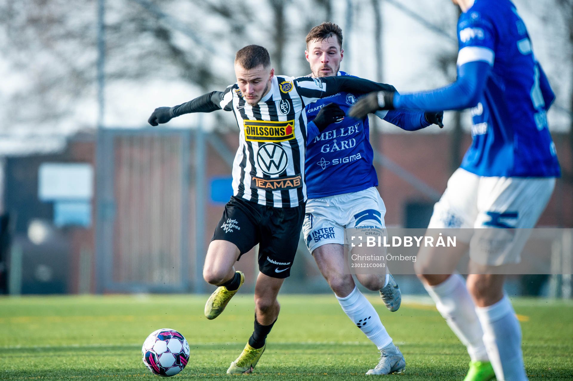 Landskronas Melker Heier mot Trelleborgs Nicolas Mortensen