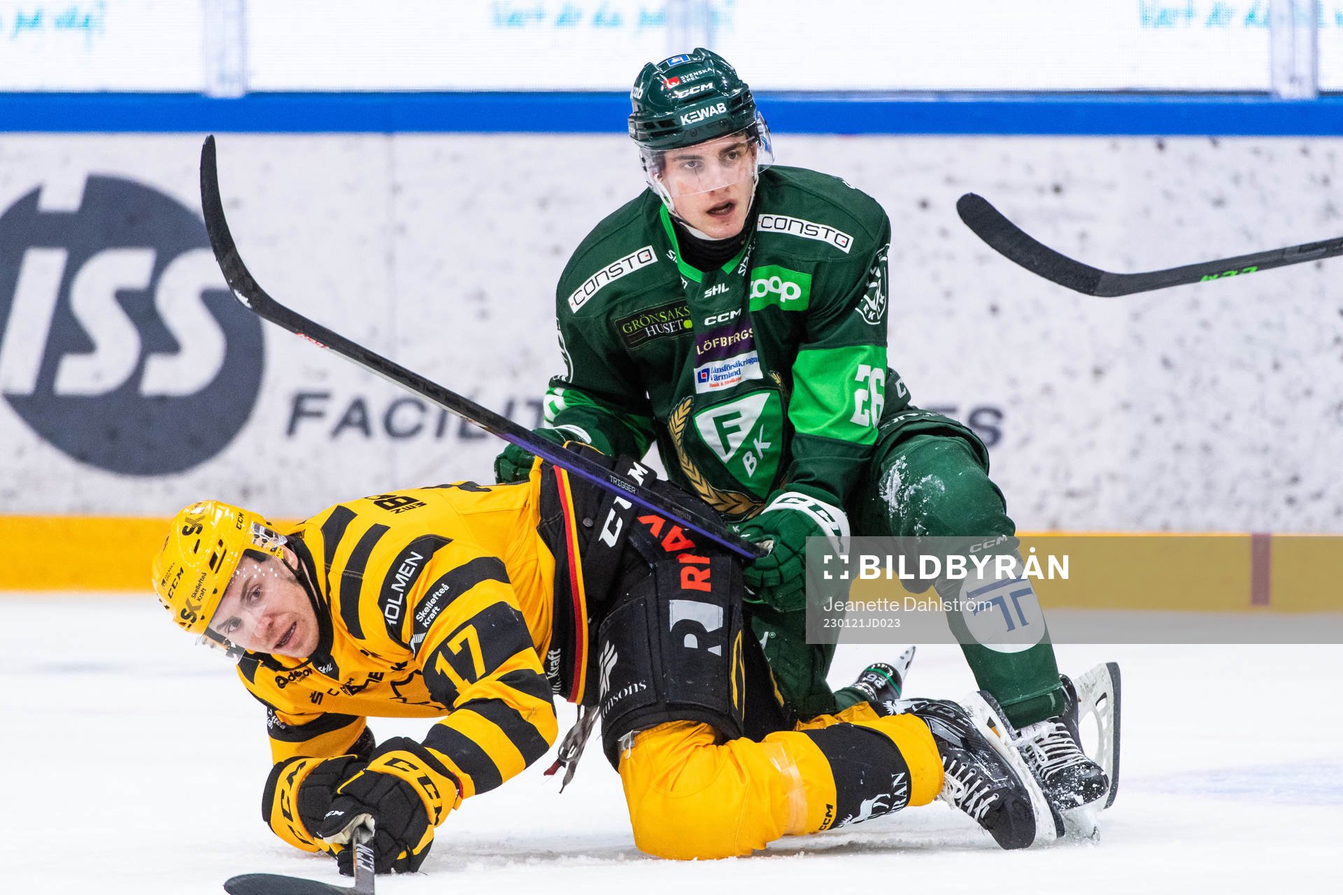 Skellefteås Pär Lindholm och Färjestads Joel Nyström