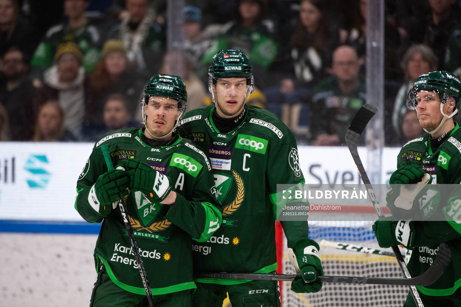 Färjestads Joakim Nygård, Victor Ejdsell och Mattias