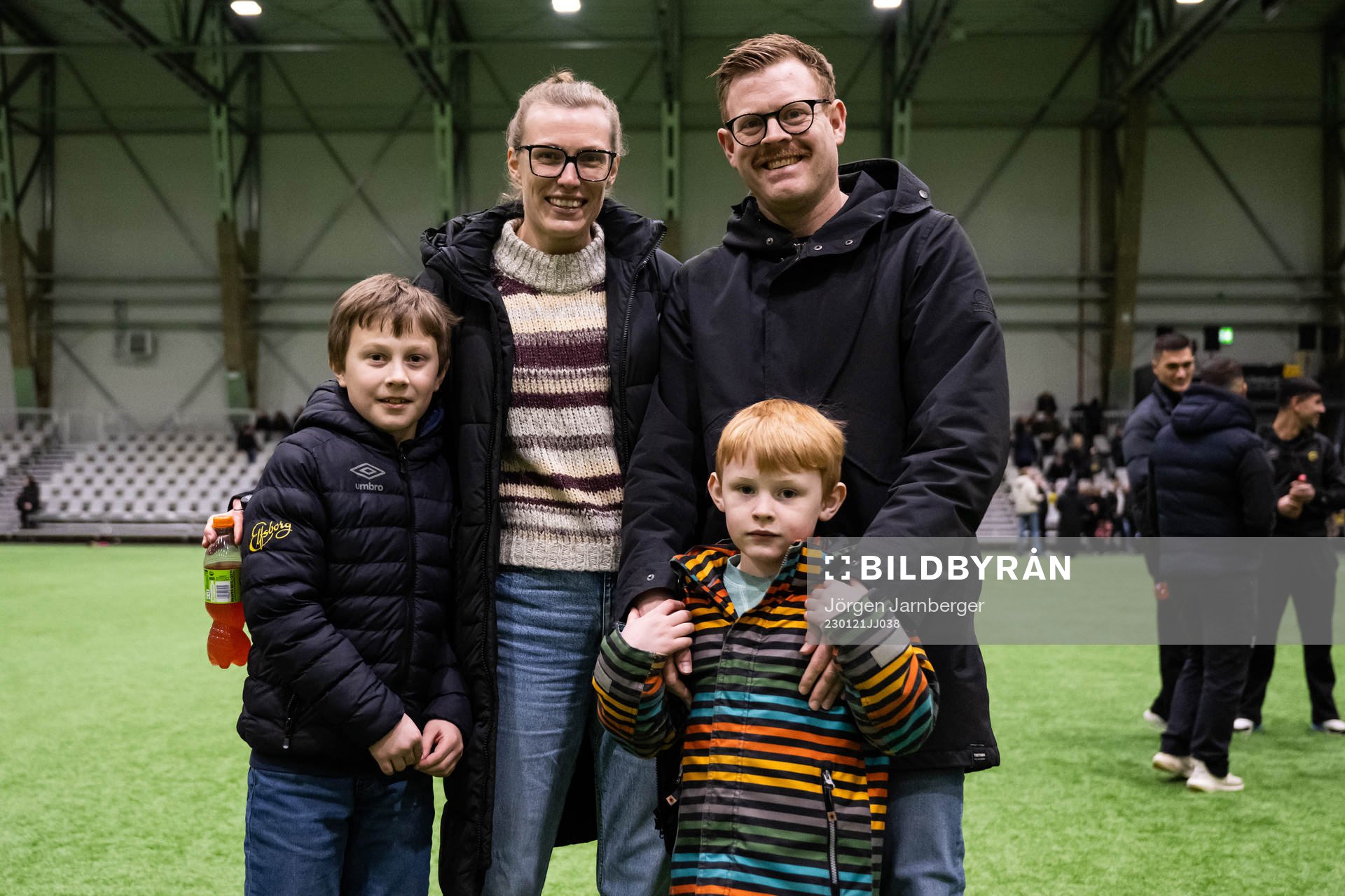 Familjen Lidemar poserar