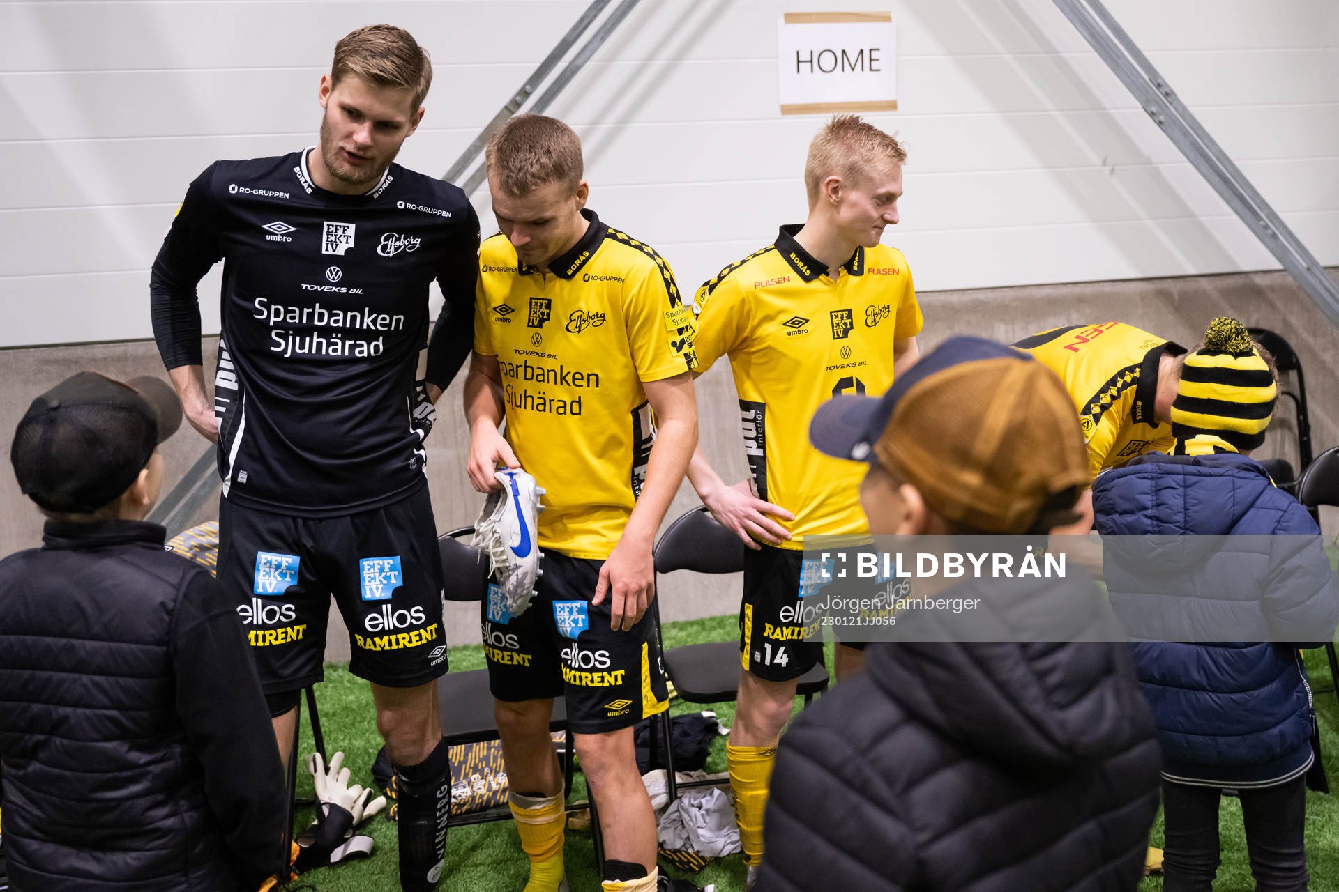 Målvakt Tim Rönning, Gustav Henriksson och Oscar Aga