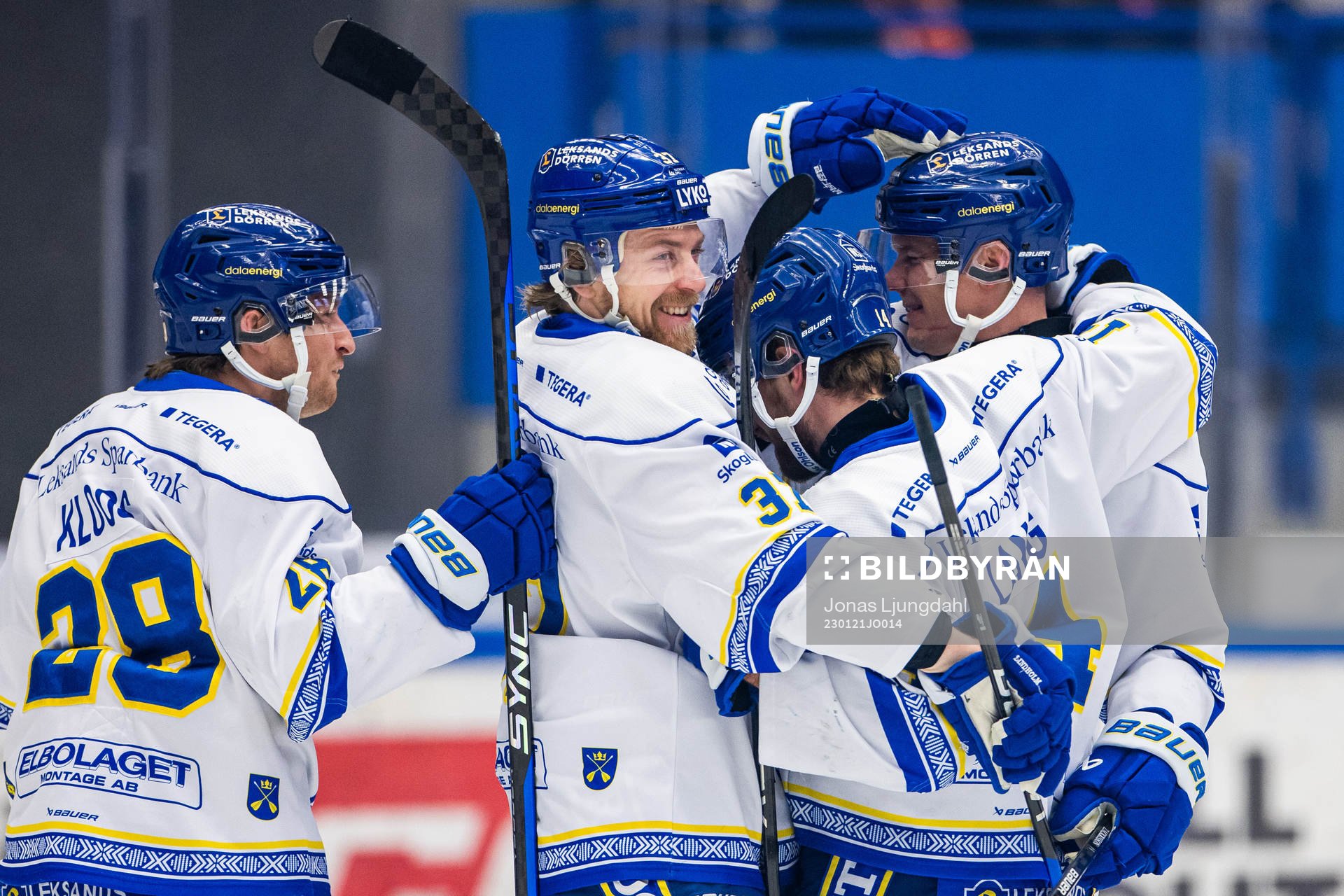 Leksands Anton Lindholm och Oskar Lang jublar