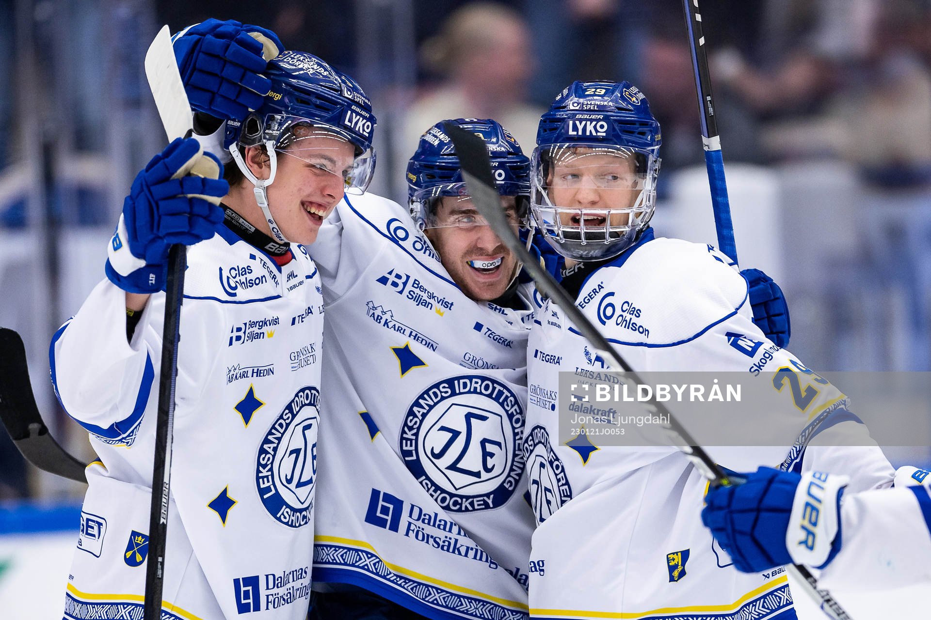 Leksands Anton Johansson, Matt Caito och Emil Heineman