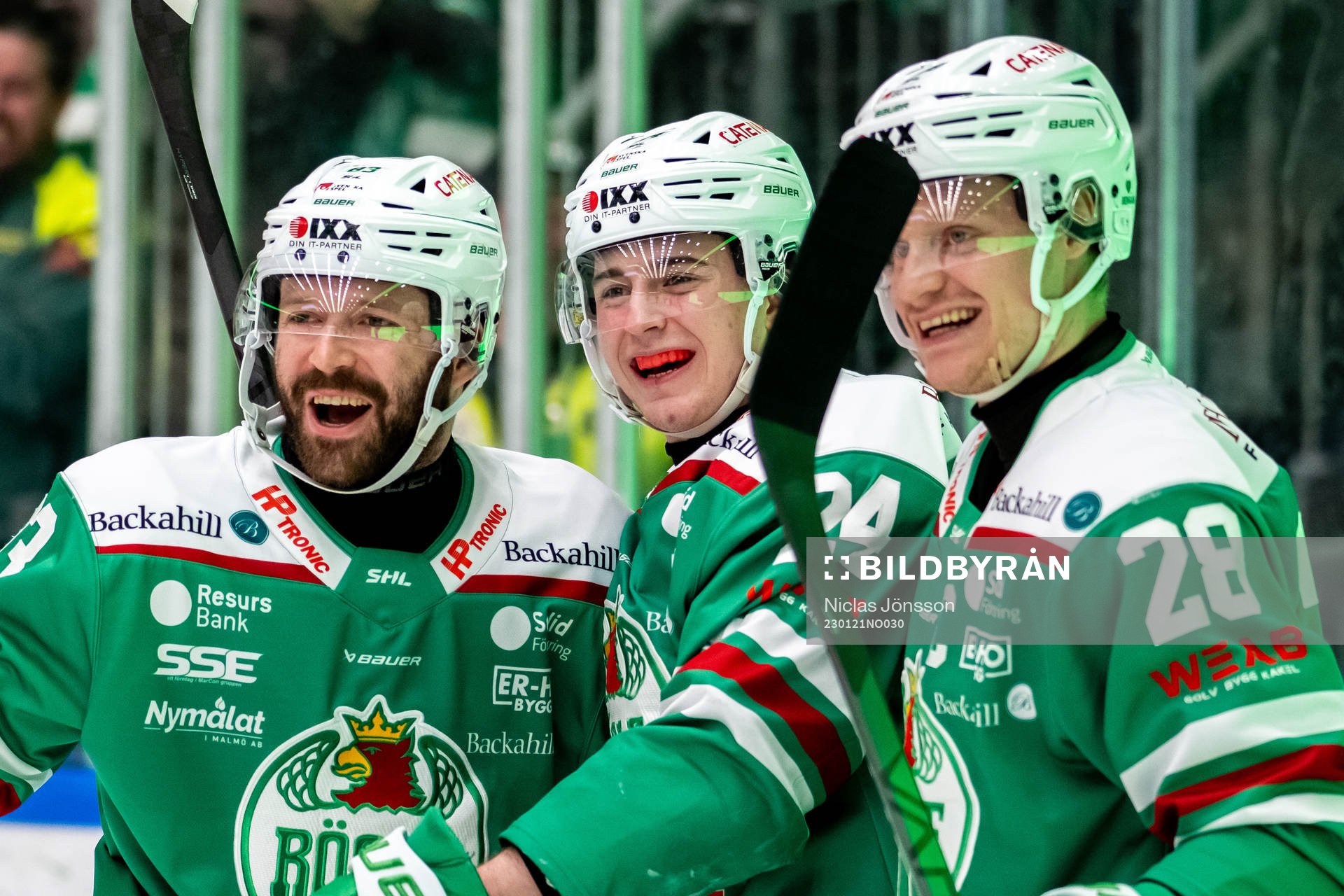 Rögles Riley Sheen, Marco Kasper och Anton Bengtsson