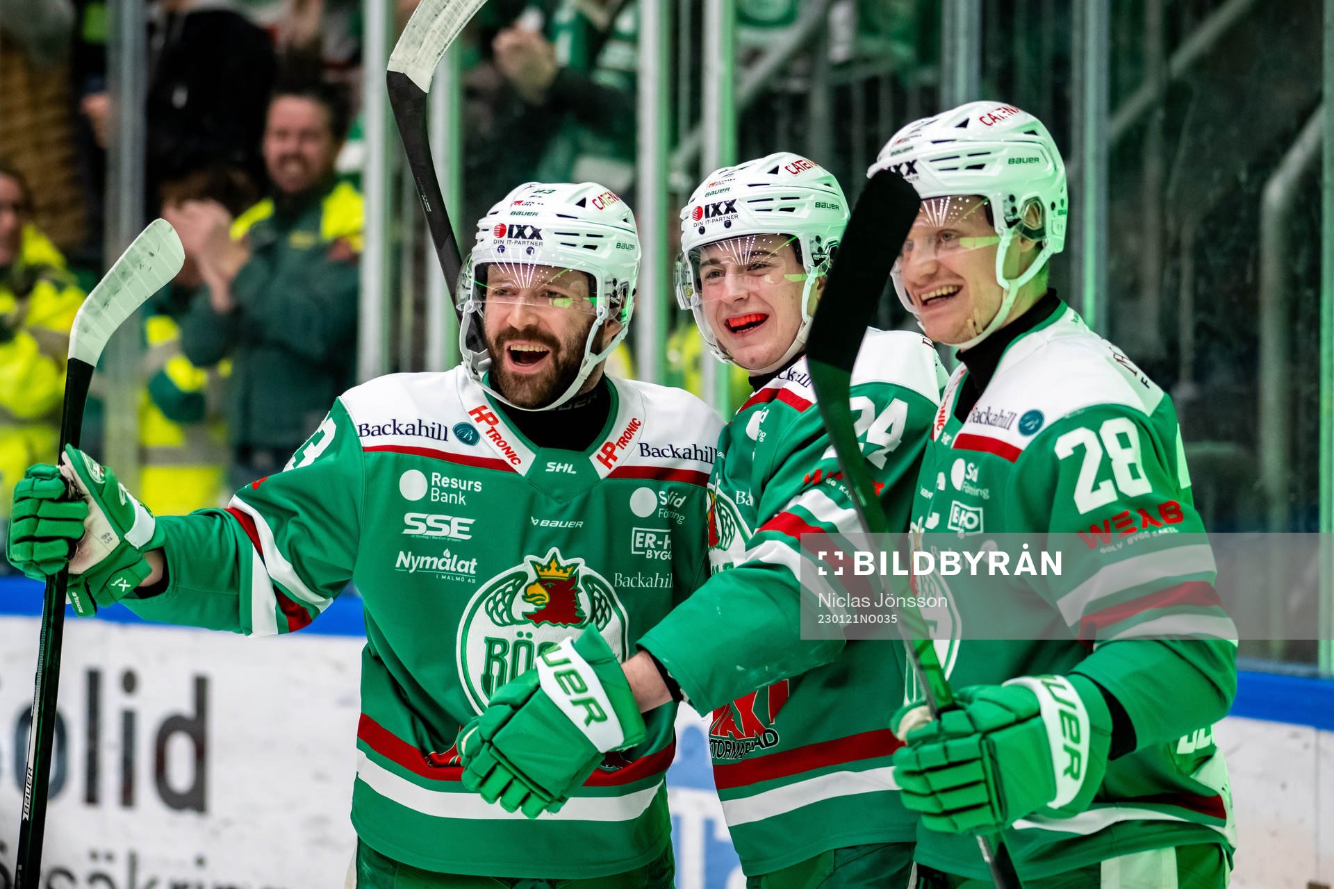 Rögles Riley Sheen, Marco Kasper och Anton Bengtsson