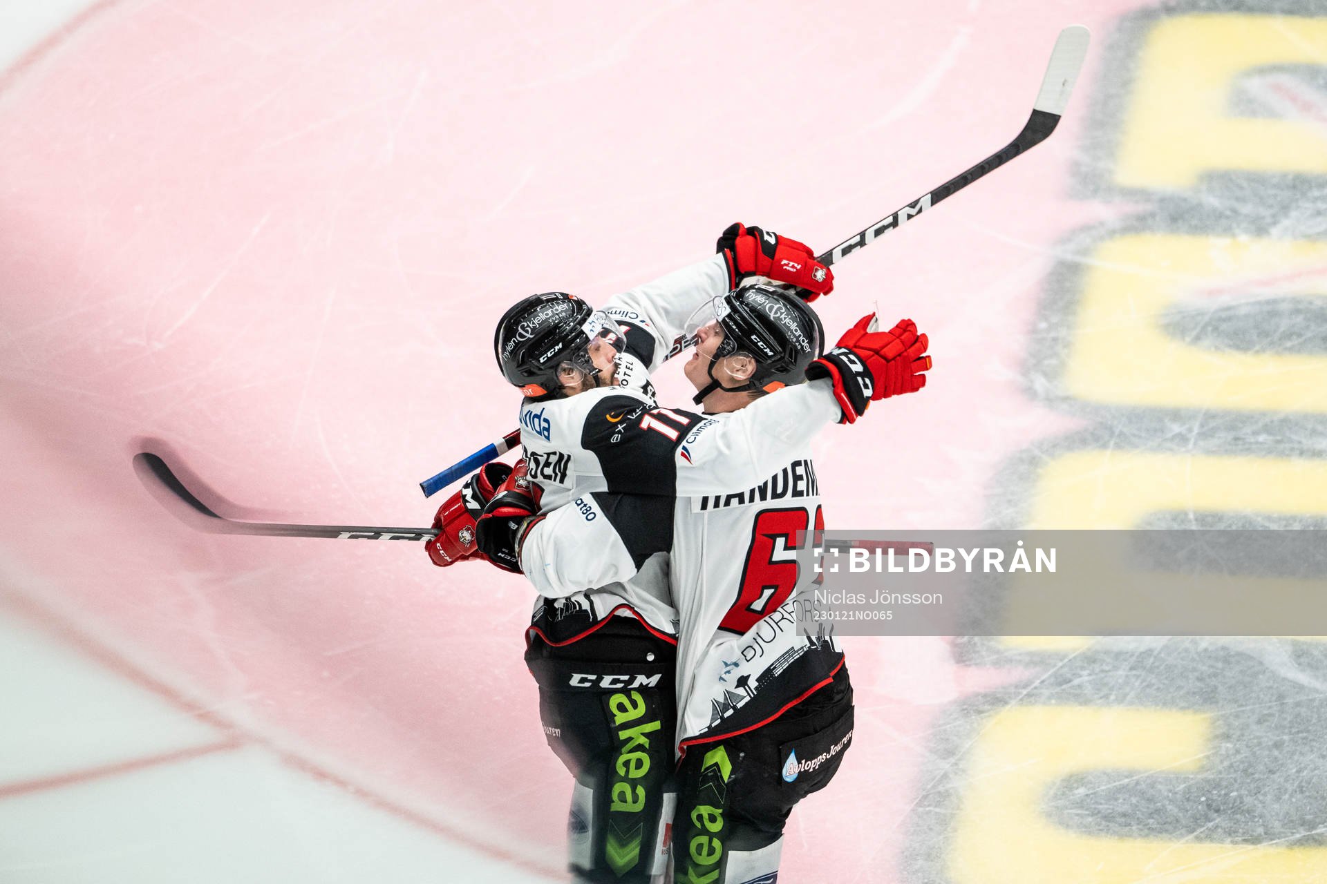 Malmö Redhawks Markus Lauridsen och Fredrik Händemark