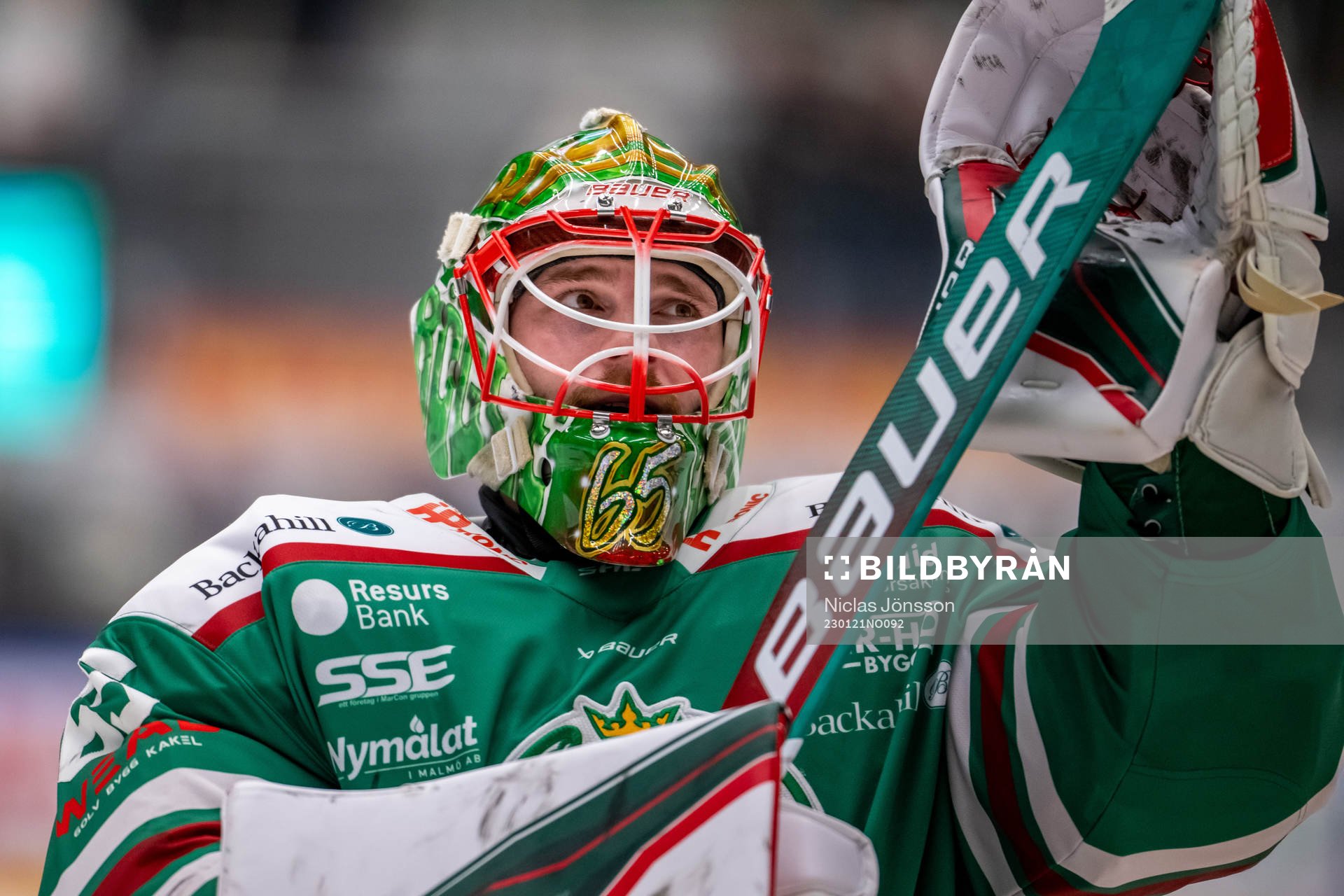 Rögles målvakt Christoffer Rifalk jublar