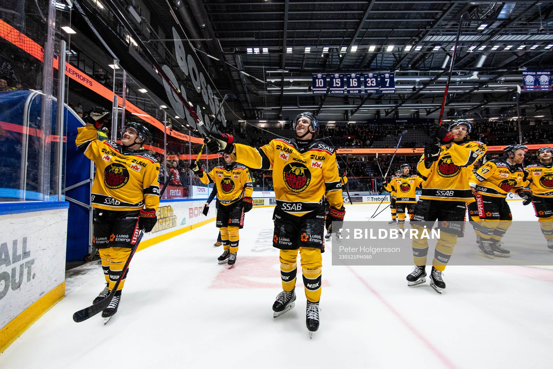 Luleås spelare jublar