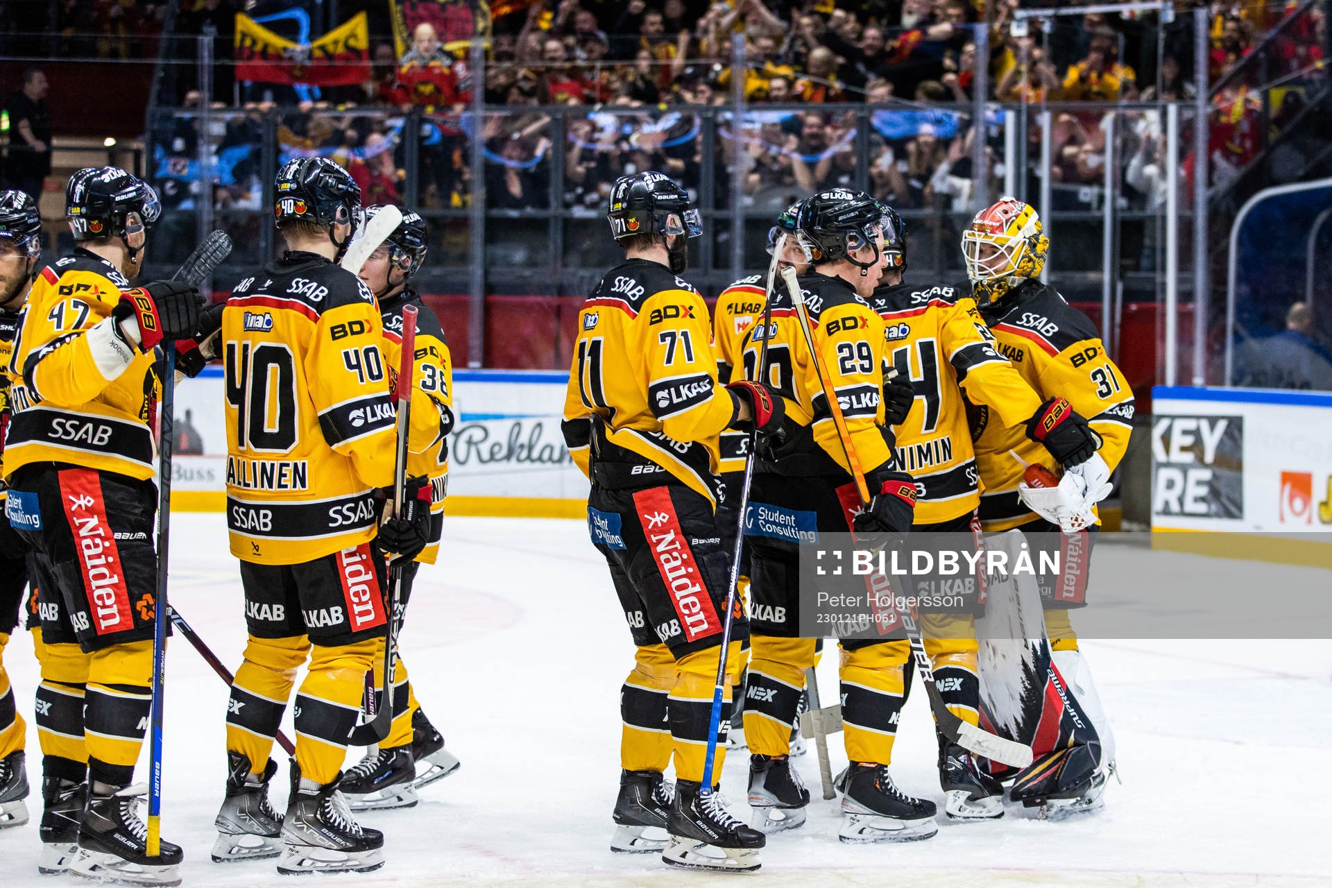Luleås spelare jublar