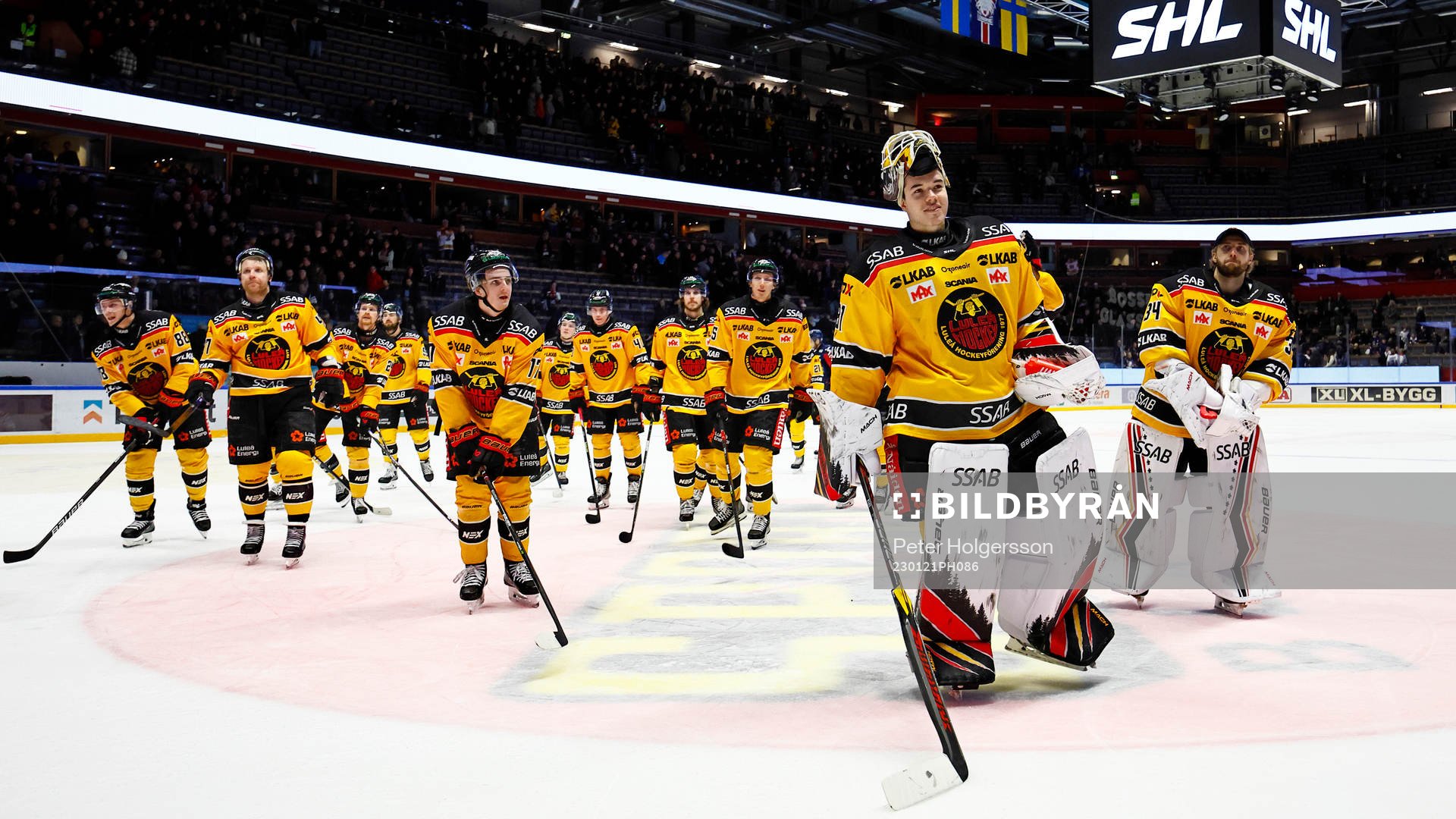 Luleås spelare jublar