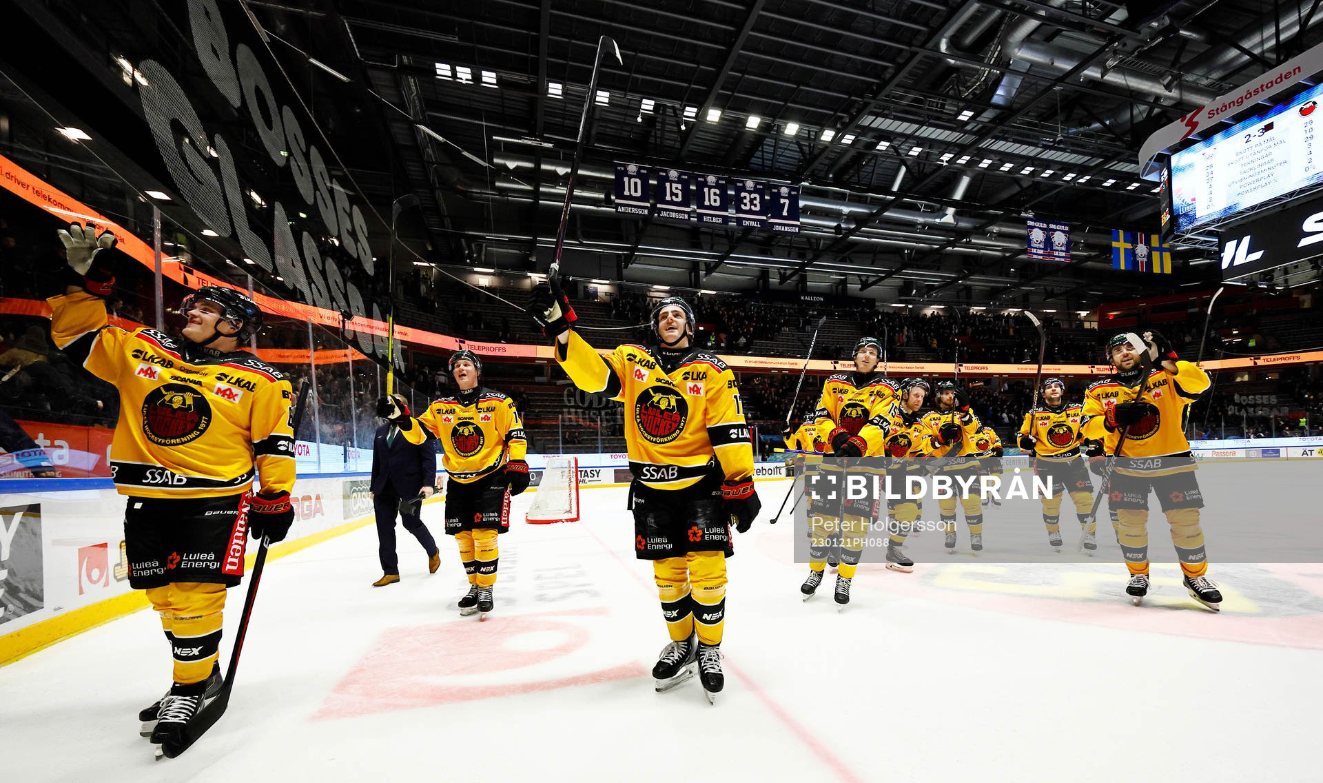 Luleås spelare jublar