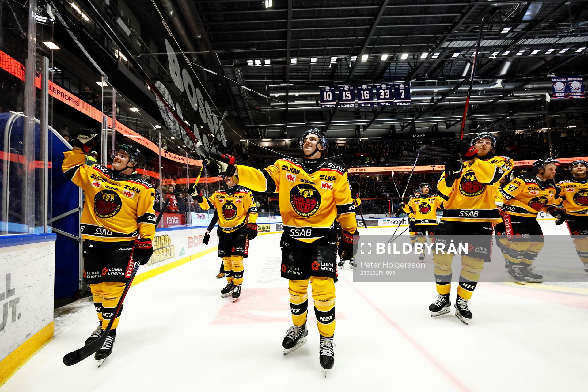 Luleås spelare jublar