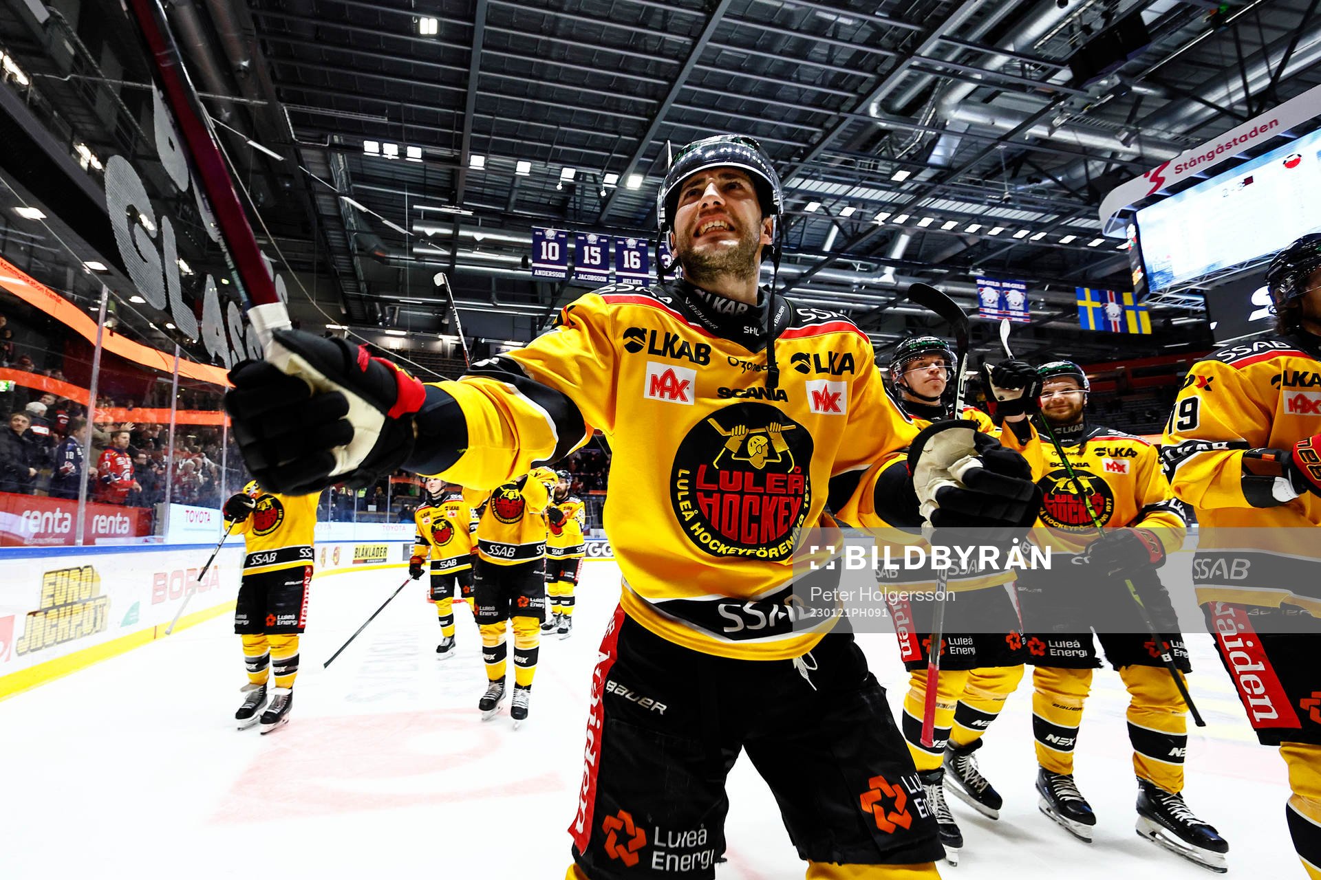 Luleås spelare jublar