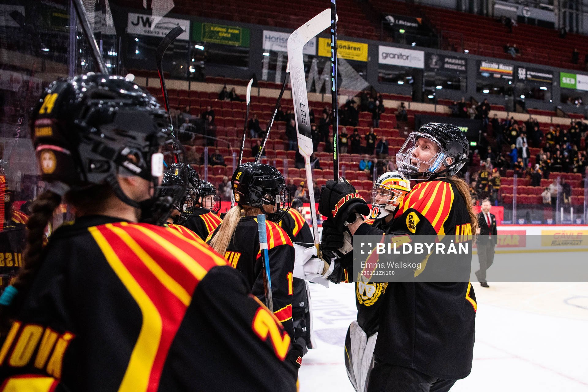 Brynäs Rosa Lindstedt jublar