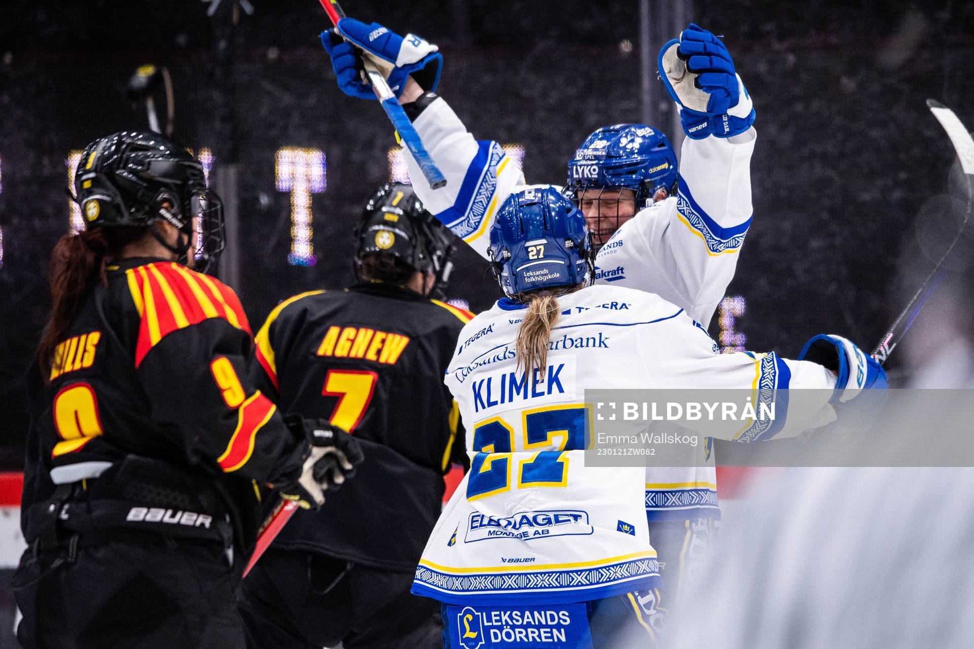 Leksands Annie Silén jublar med Victoria Klimek