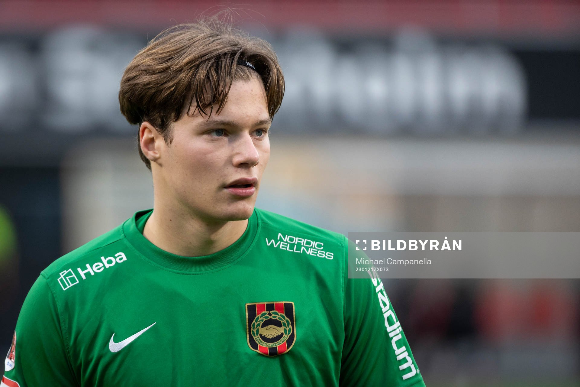 Brommapojkarnas målvakt Filip Sidklev