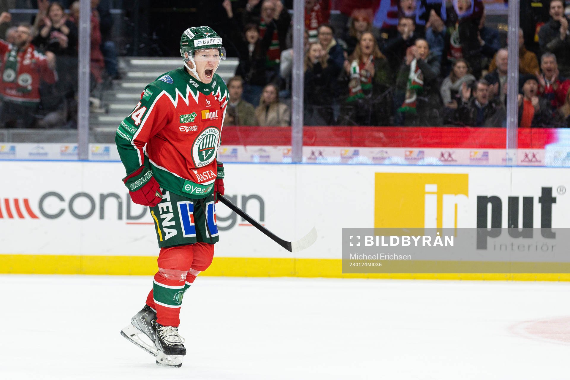 Frölundas Andreas Borgman jublar