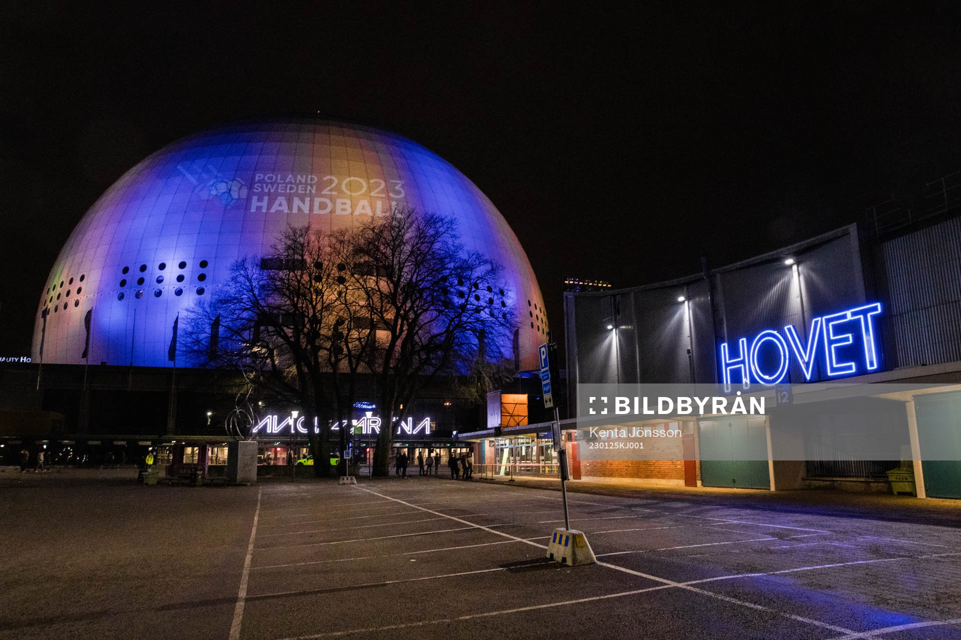 Exteriör av Hovet och Avicii Arena