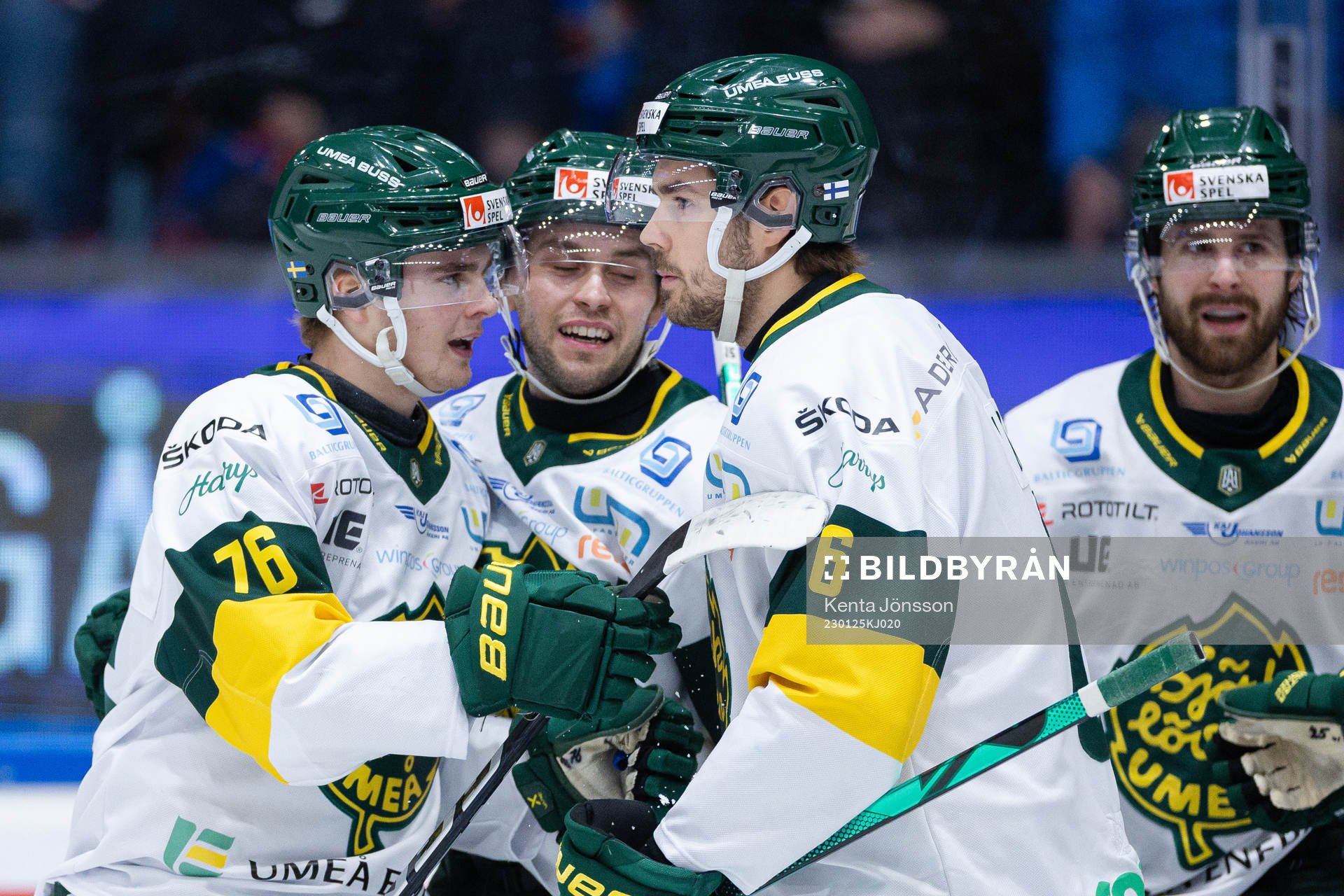 Björklövens Elliot Ekmark , Mattias Nörstebö och Veeti