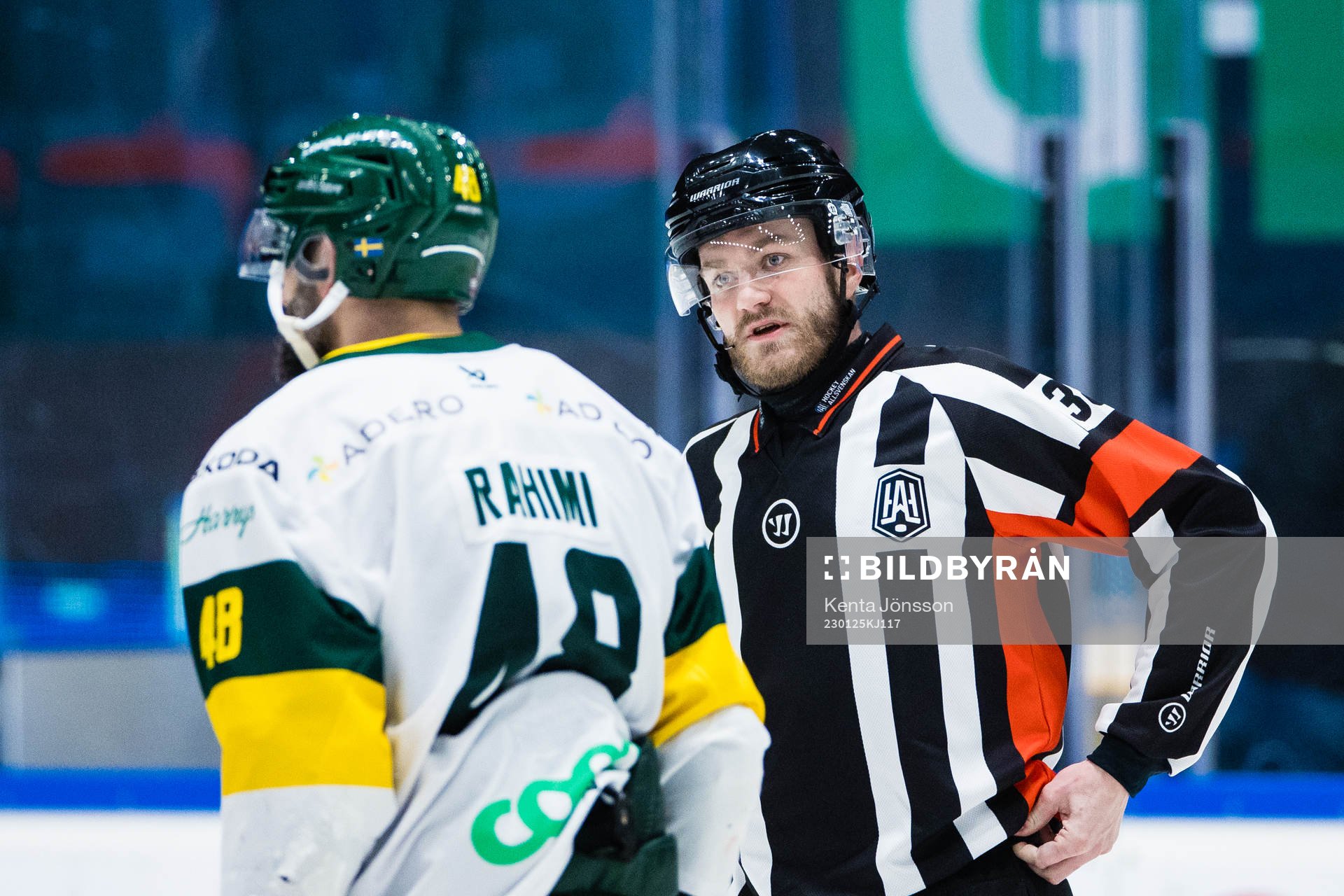 Domare Daniel Eriksson och Björklövens Daniel Rahimi