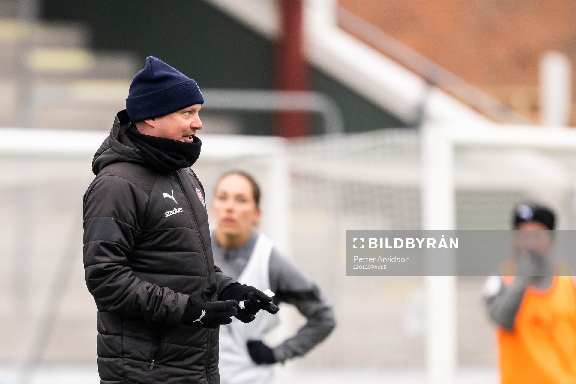 Assisterande tränare Joel Kjetselberg under en fotbollsträning med FC Rosengård den 25 januari 2023 i Malmö. 