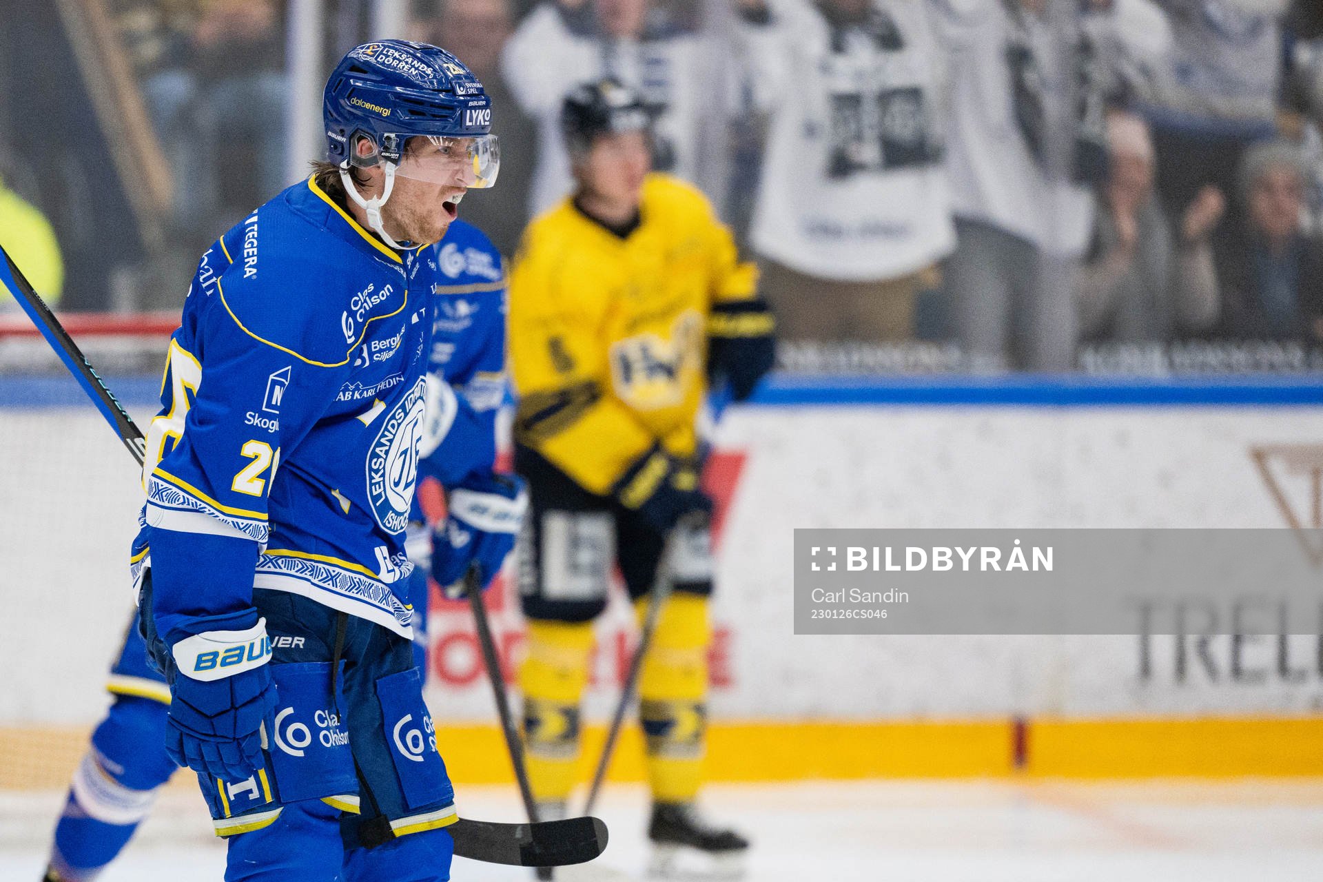 Leksands Justin Glenn Kloos jublar