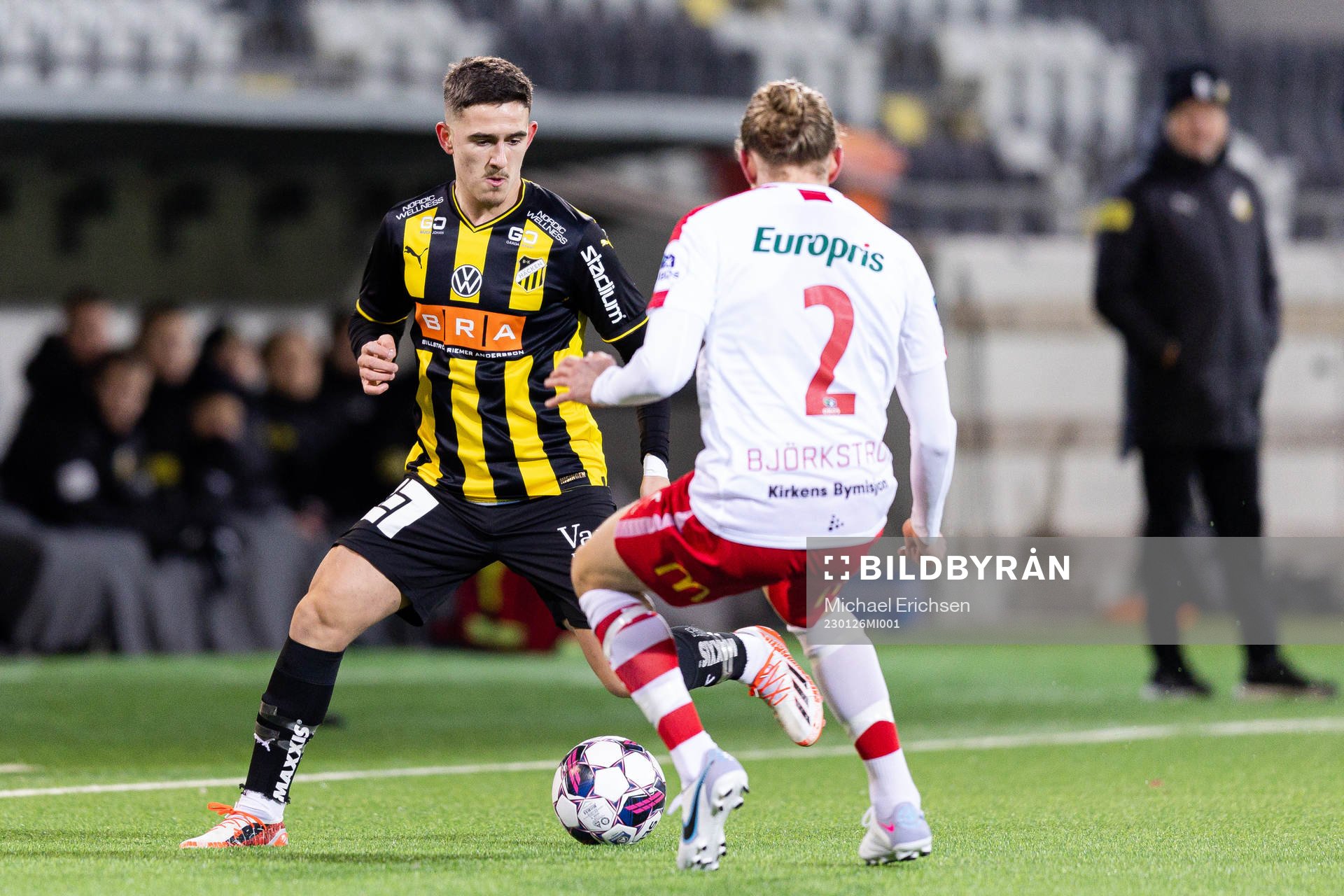 Häckens Semir Bosnic under  träningsmatchen i fotboll mellan Häcken och Fredrikstad den 26 januari 2023 i Göteborg. 
