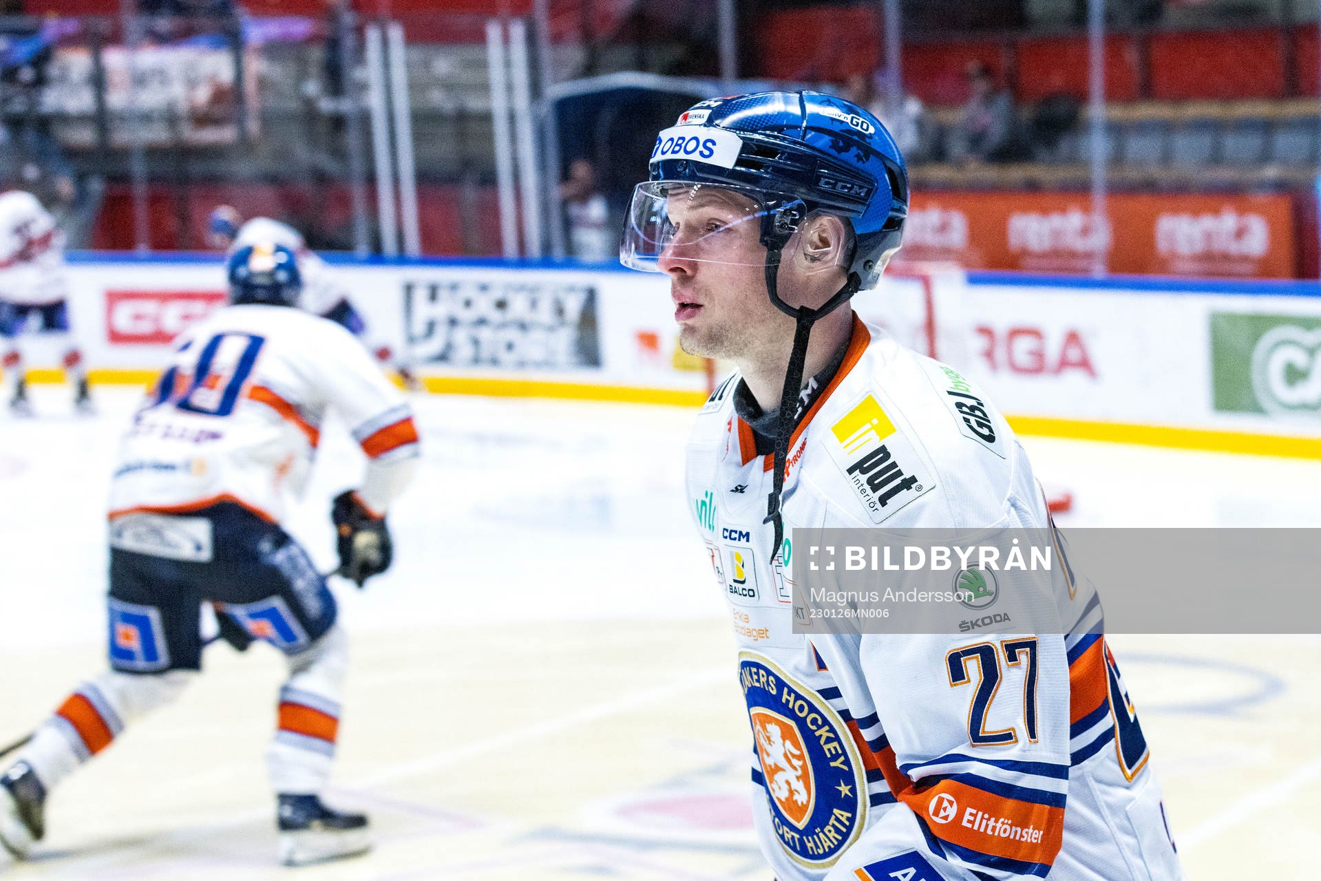 Växjös Martin Lundberg på uppvärmningen